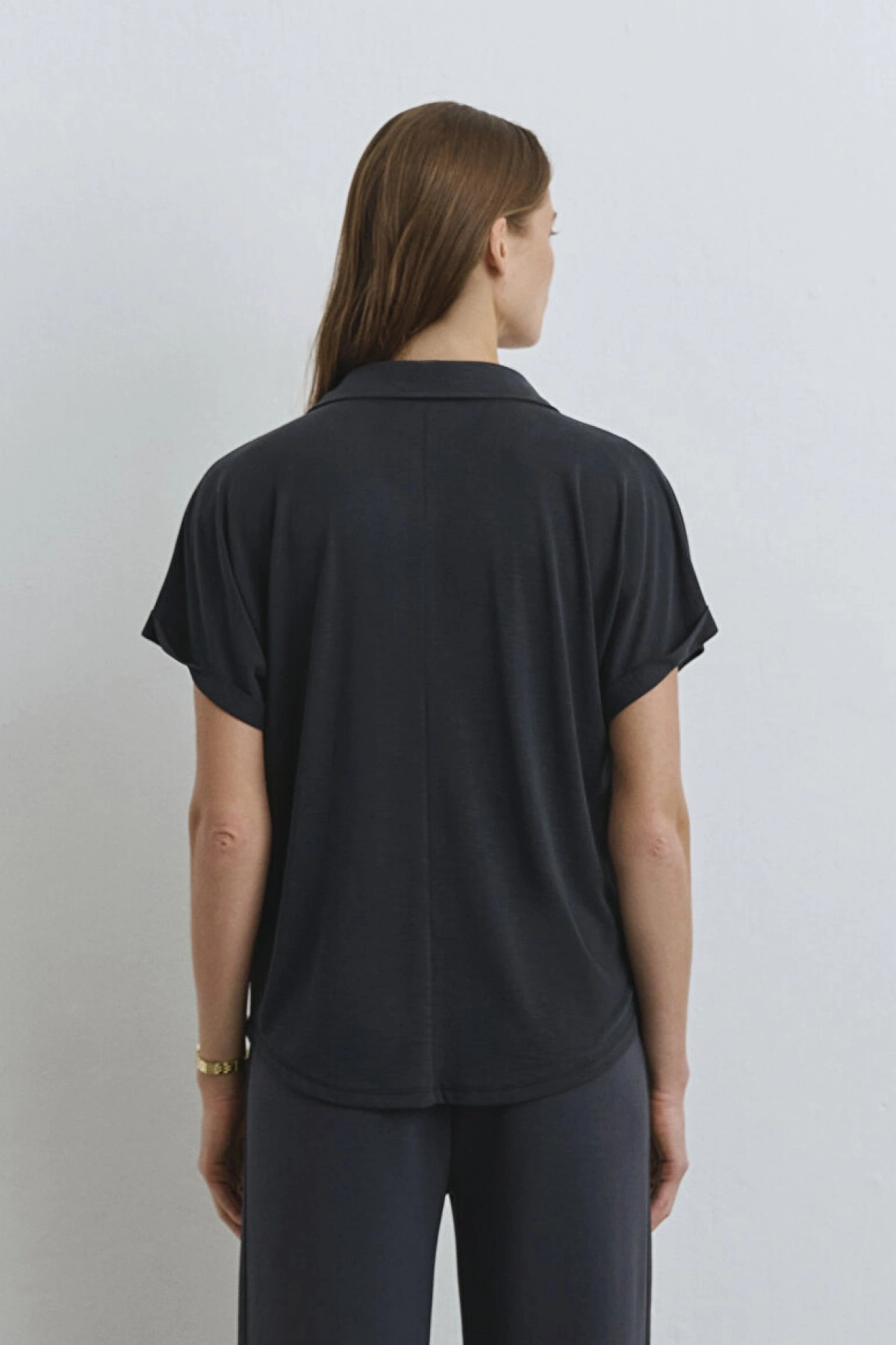 MAVİ Soft-Premium Antrasit (TENCEL™) Modal Karışımlı Gömlek