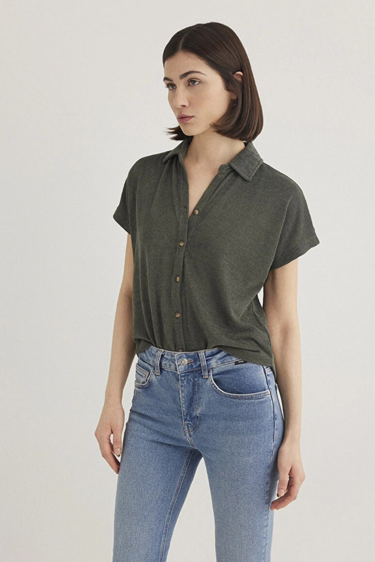 MAVİ Lux Touch Yeşil Polo Tişört