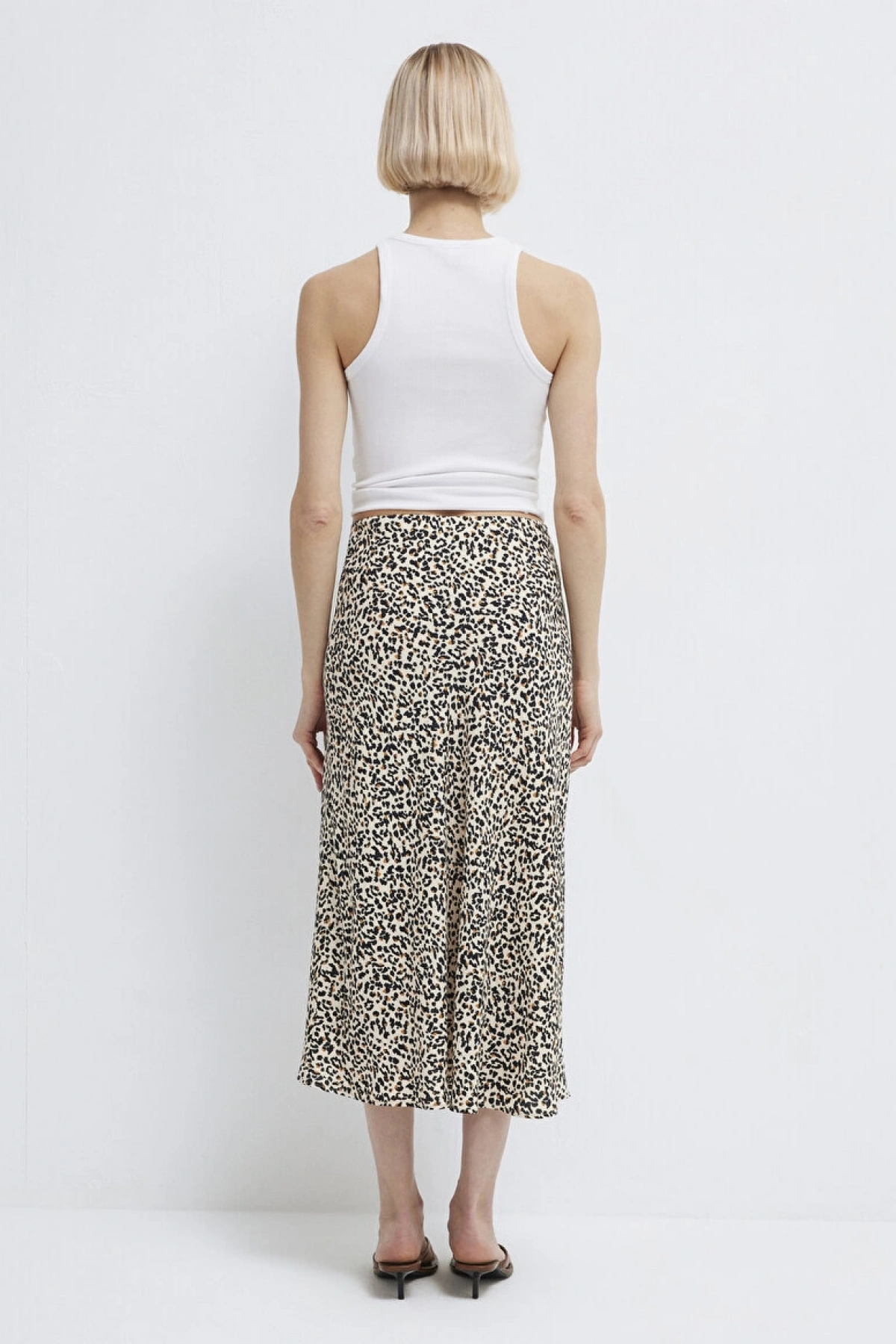 MAVİ Baskılı Ekru Midi Etek