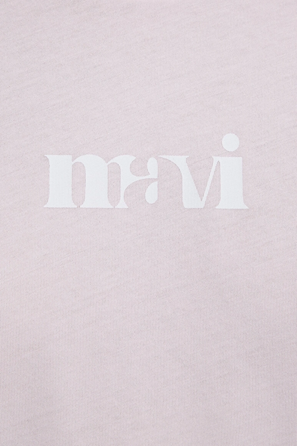 Mavi Logo Baskılı Pembe Tişört