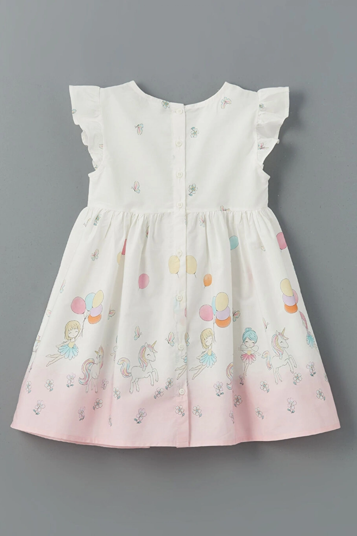 Bisiklet Yaka Poplin Kız Çocuk Elbise (S5)