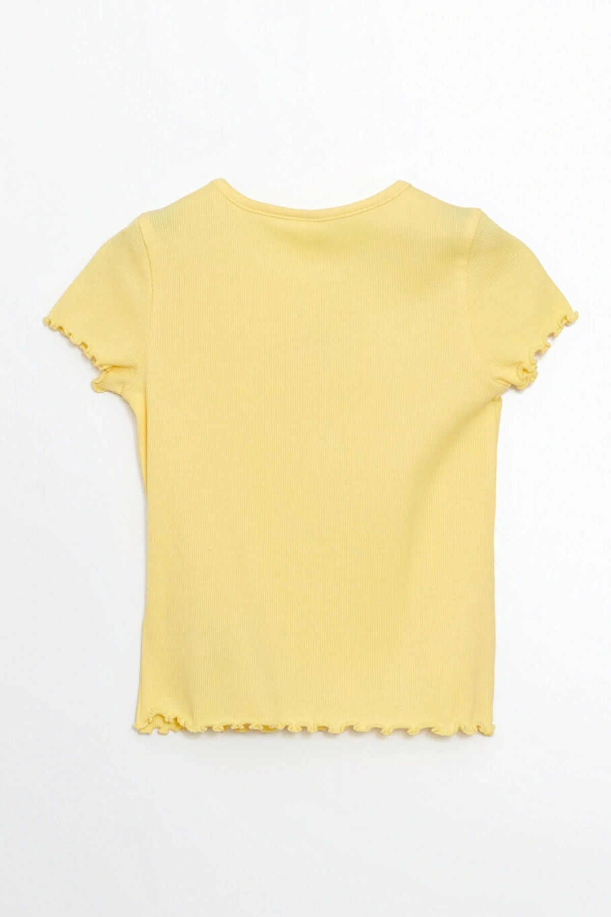 LCW Kids Bisiklet Yaka Nakışlı Kaşkorse Kız Bebek Tişört