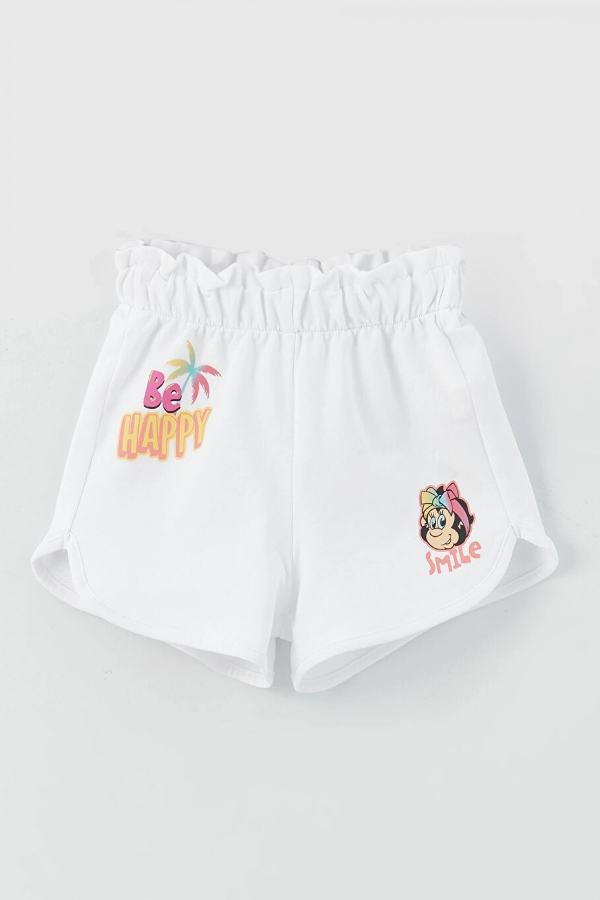 Nostaljik Maymun Baskılı Kız Bebek Şort