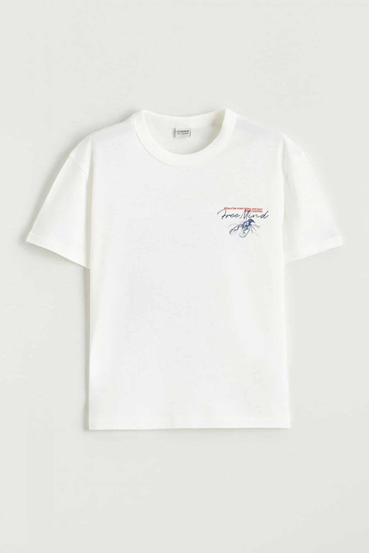 CW Kids Ekru Baskılı Erkek Çocuk Tişört