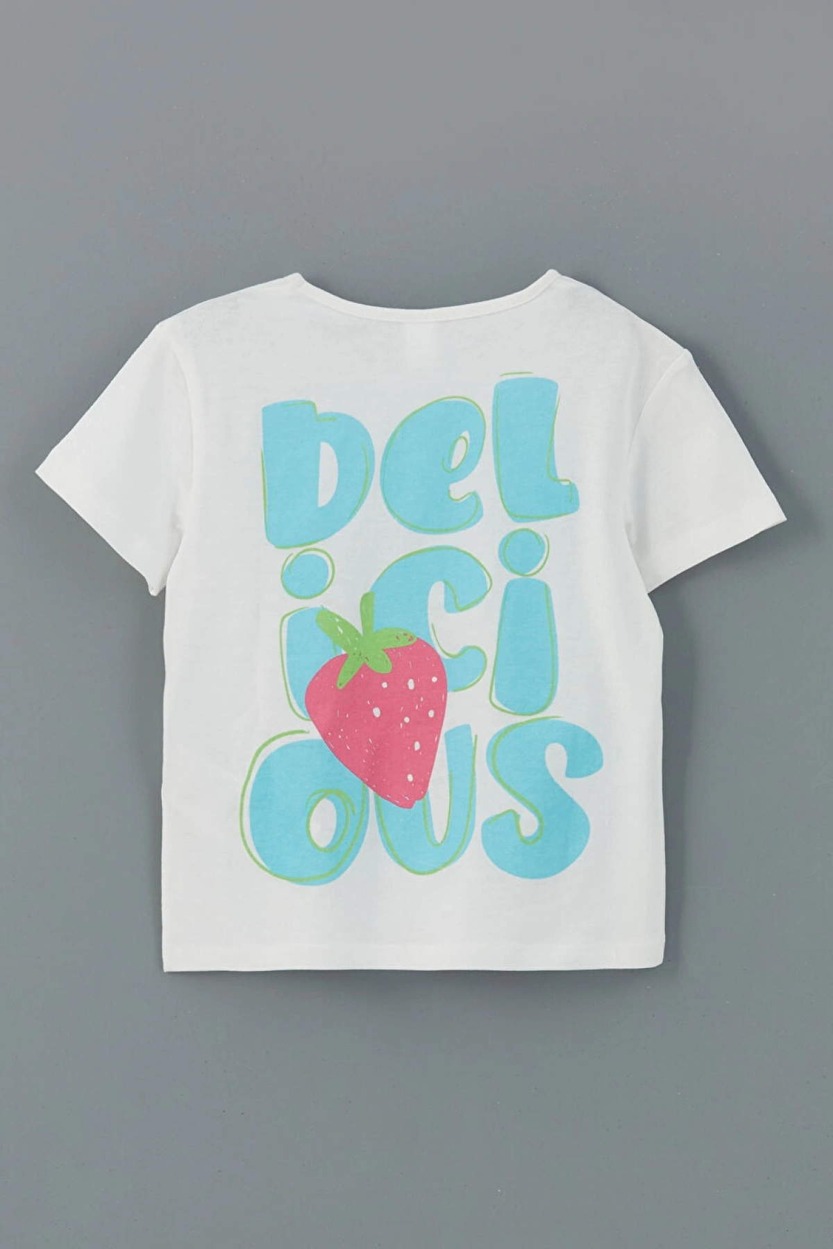 LCW Kids Beyaz Bisiklet Yaka Kız Bebek Tişört Ve Şort 2li