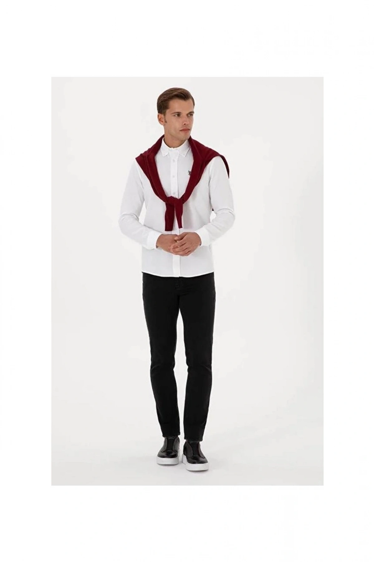 U.S. Polo Assn. Erkek Slim Dokuma Gömlek