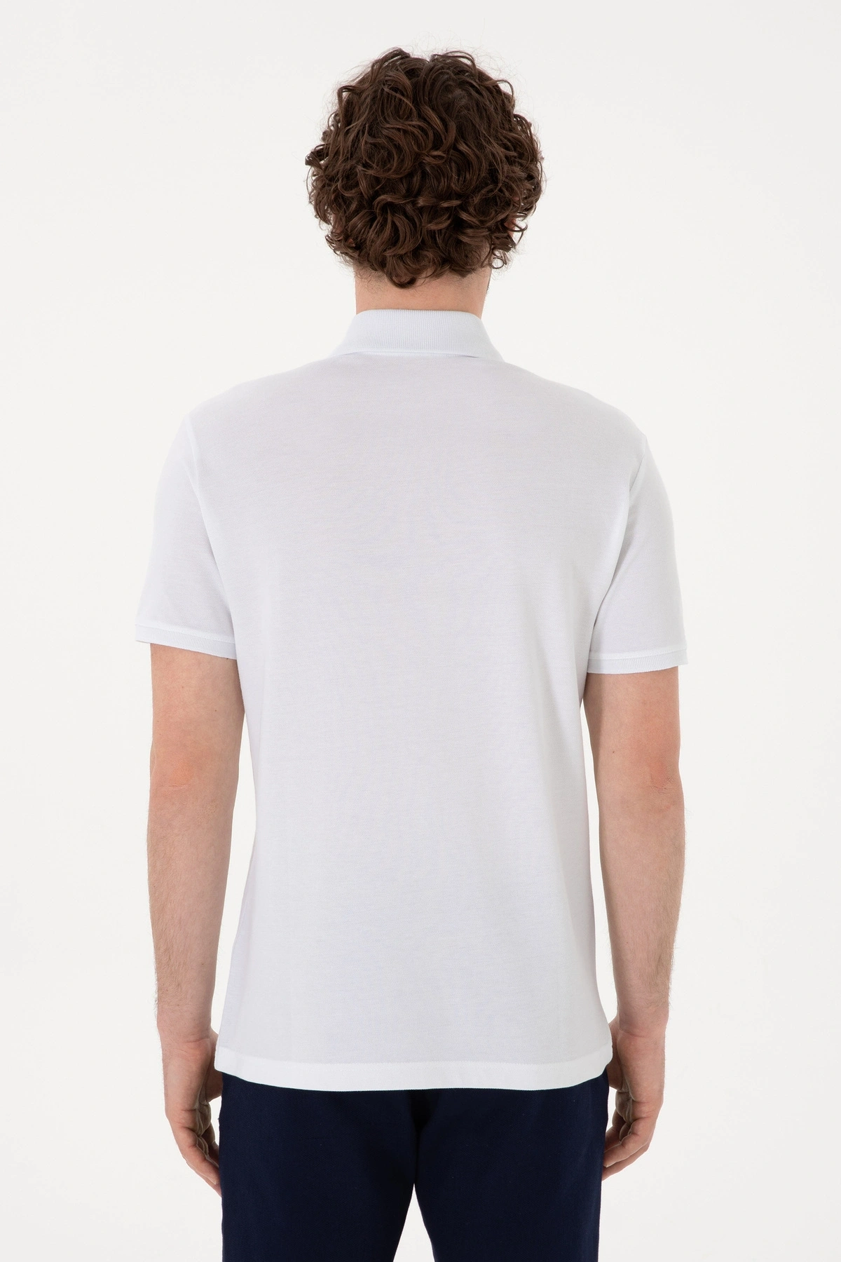 U.S. Polo Assn. POLO YAKA DOKUMA KUMAŞ T-SHİRT