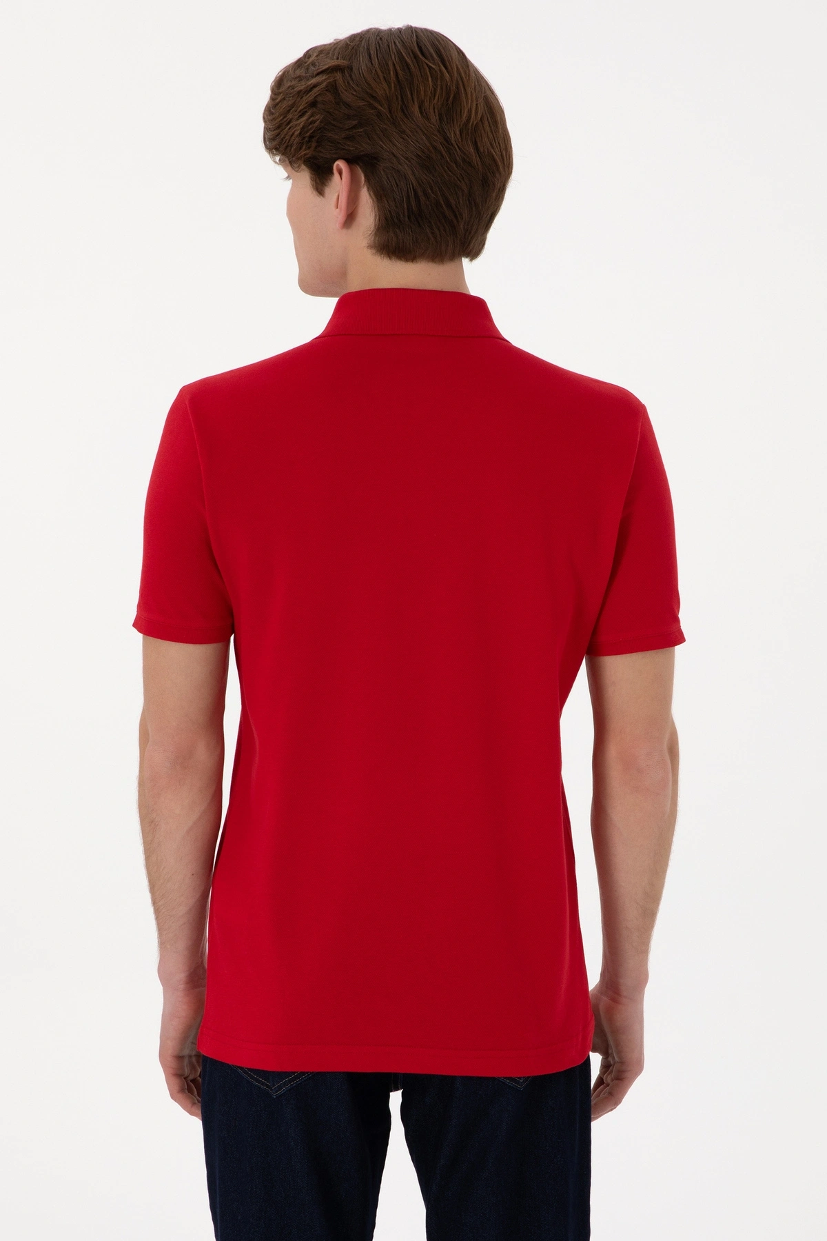 U.S. Polo Assn. POLO YAKA DOKUMA KUMAŞ T-SHİRT