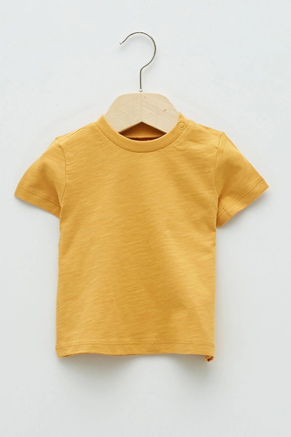 LCW baby Ekru Bisiklet Yaka Kısa Kollu Erkek Bebek Tişört 3lü