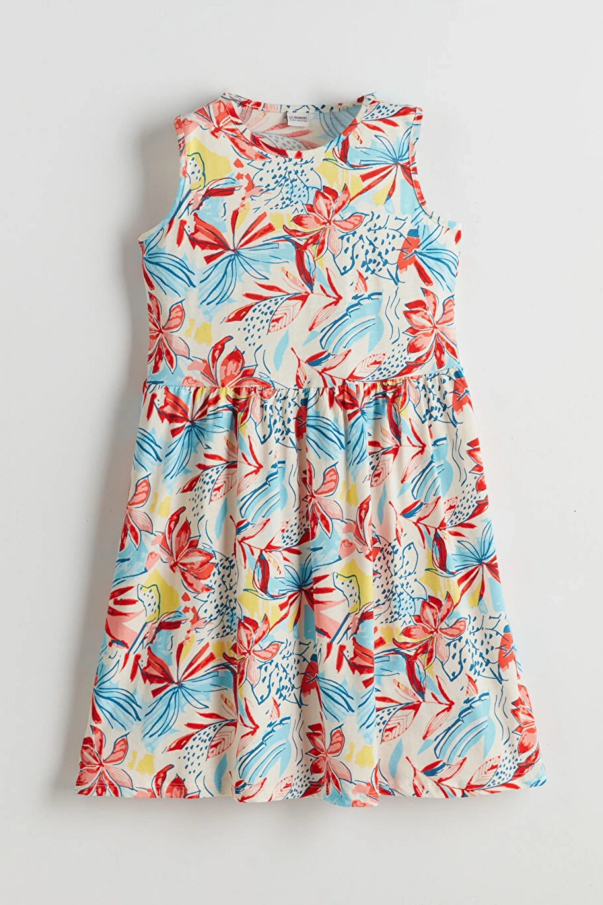 LCW Kids Bisiklet Yaka Kız Çocuk Elbise