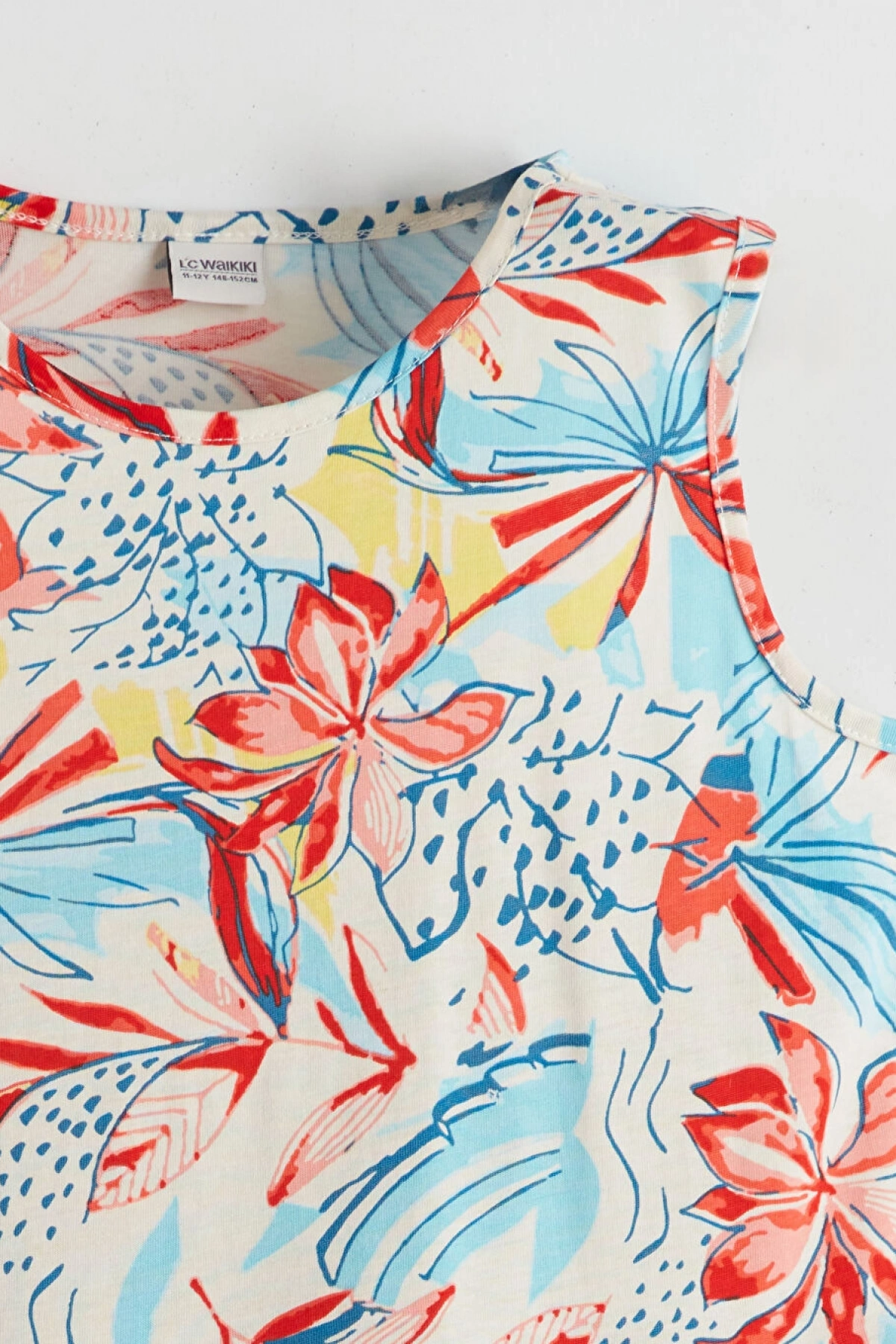 LCW Kids Bisiklet Yaka Kız Çocuk Elbise