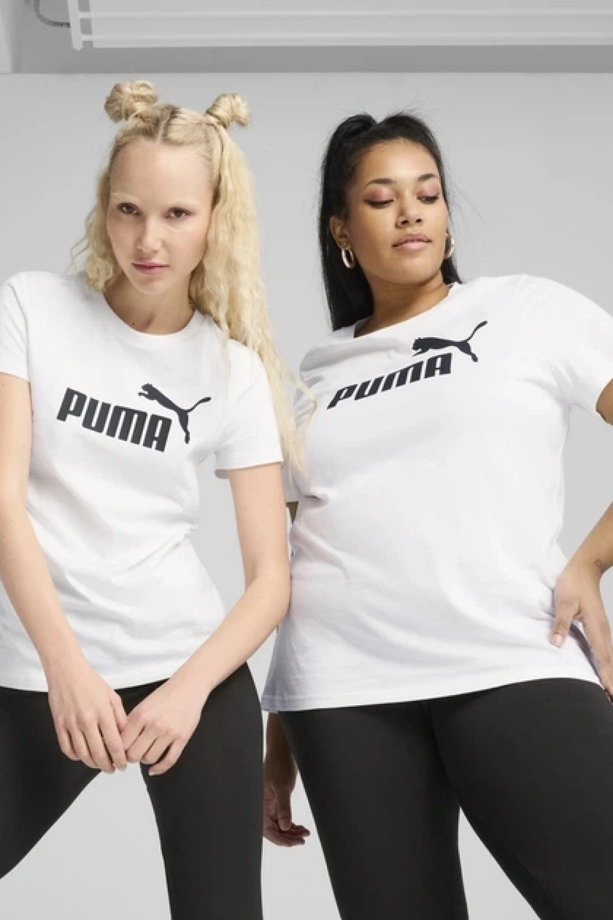 PUMA Kadın pamuklu tişört Puma Ess No. 1 Logo Tişört BEYAZ