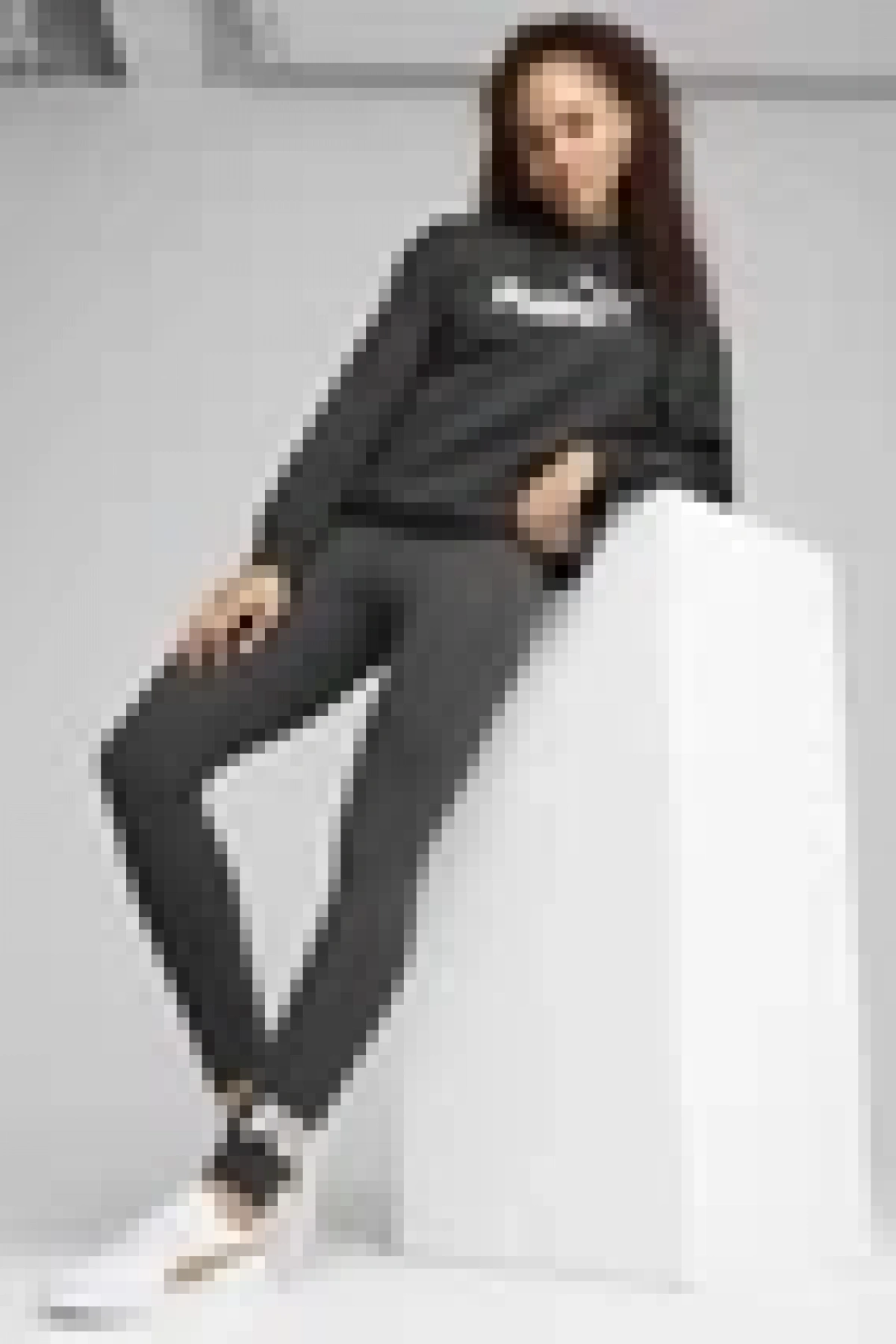 Puma Ess No. 1 Logo Kadın Fitness Taytı  Koyu Gri Melanj