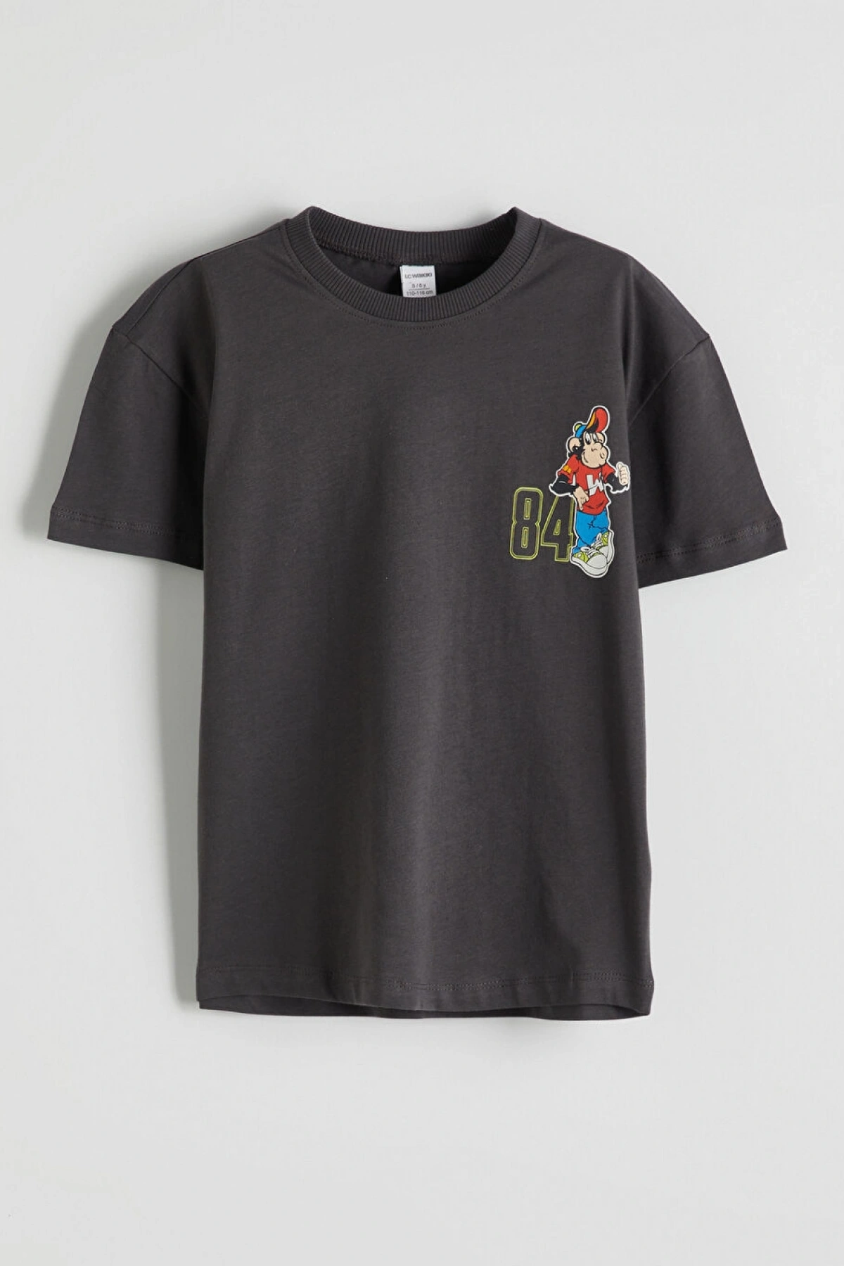 LCW Kids Antrasit Efsane Maymun Baskılı Erkek Çocuk Tişört