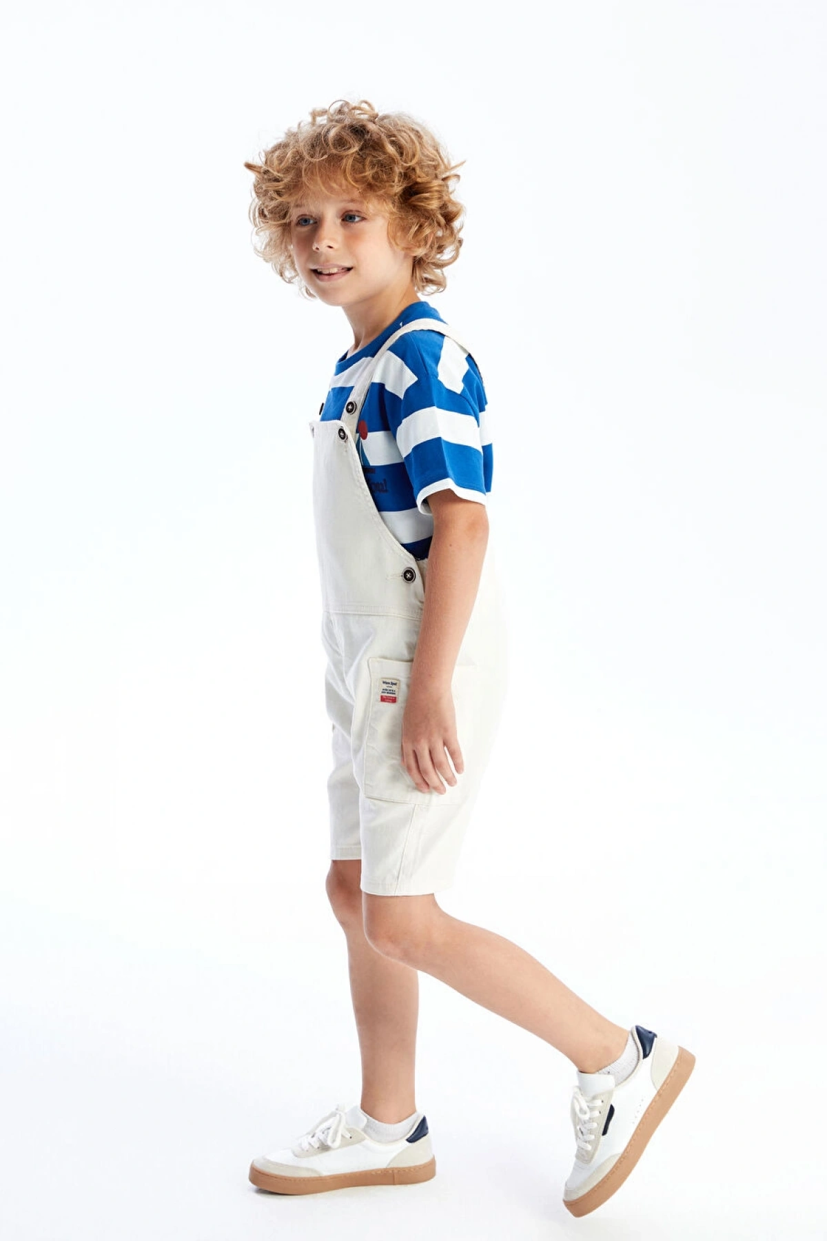 Kare Yaka Askılı Erkek Çocuk Salopet