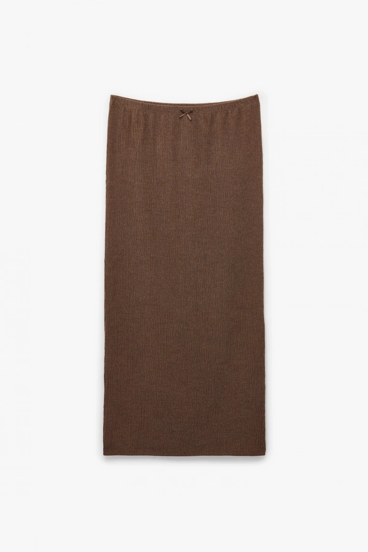 KOTON Bürümcük Kumaş Slim Fit Fiyonk Detaylı Midi Etek