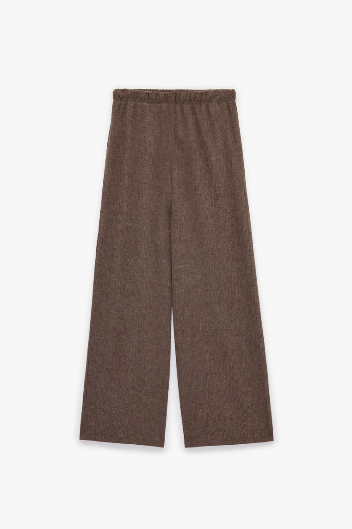 KOTON Bürümcük Kumaş Beli Bağcıklı Geniş Paça Pantolon