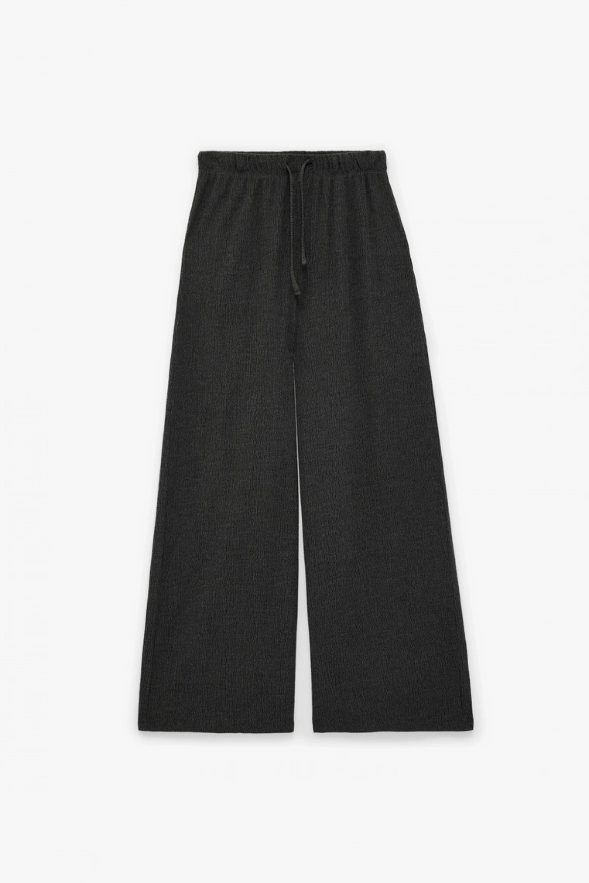 KOTON Bürümcük Kumaş Beli Bağcıklı Geniş Paça Pantolon