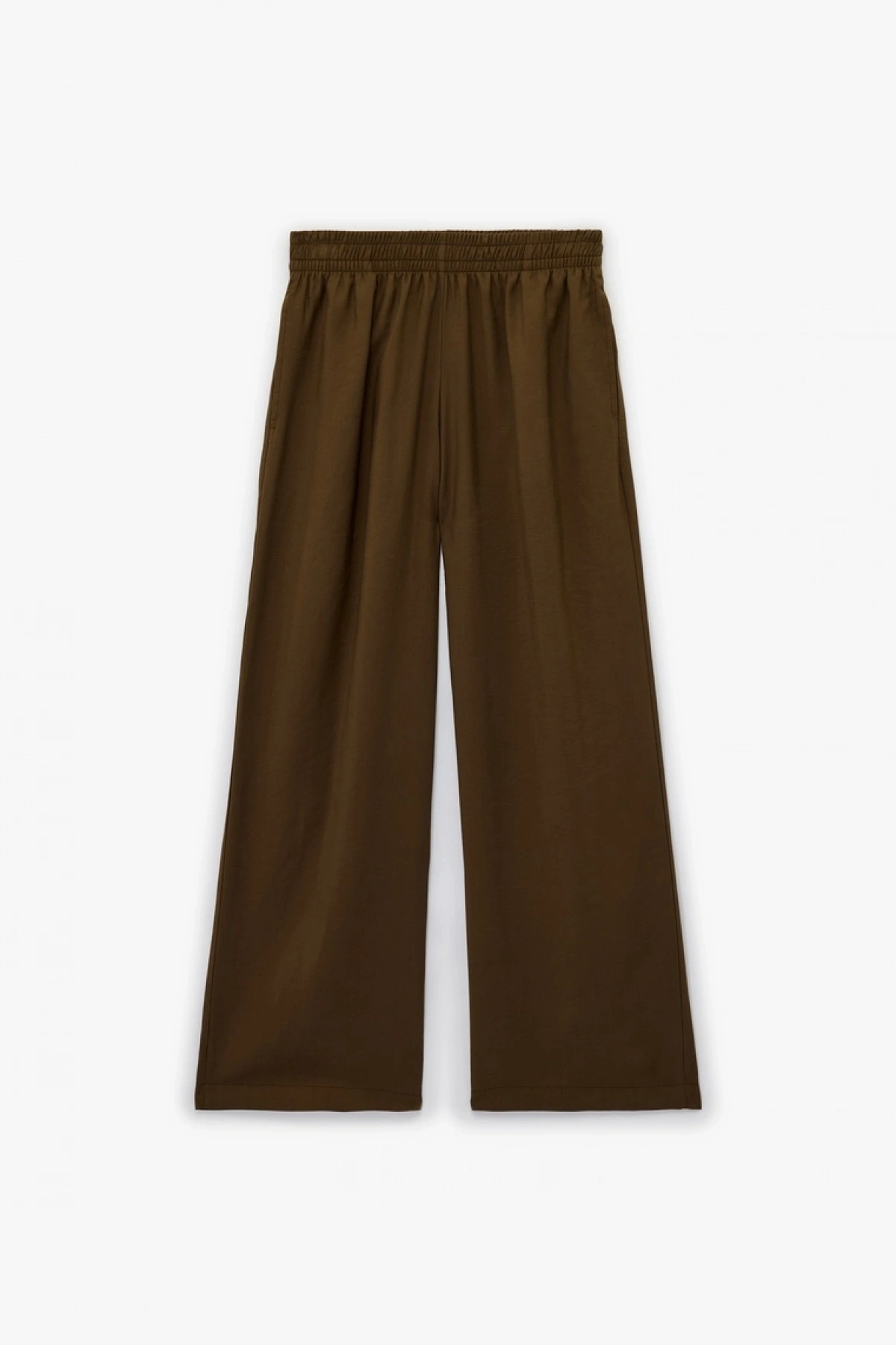 KOTON odal Kumaş Beli Lastikli Cepli Düz Geniş Paça Pantolon