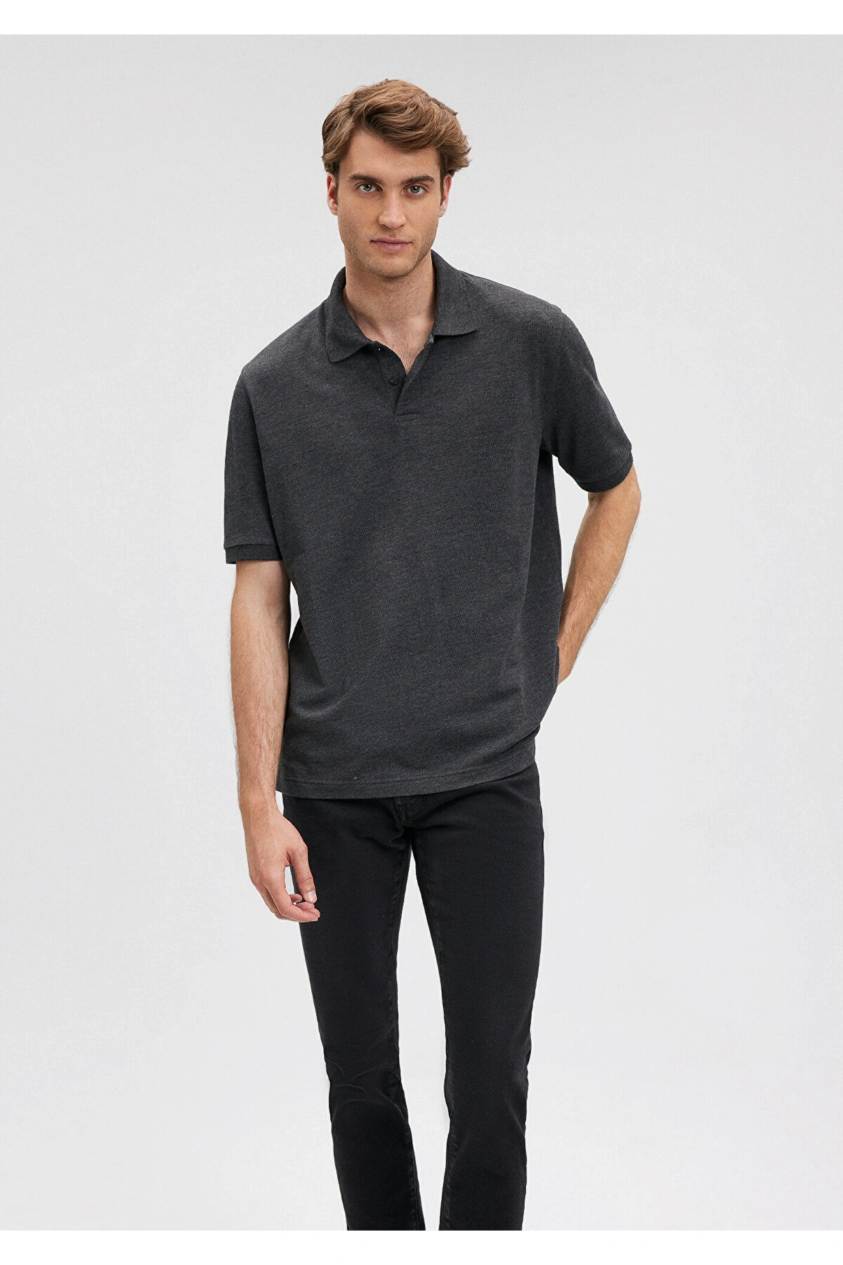 Mavi Antrasit Polo Tişört Regular Fit / Normal Kesim