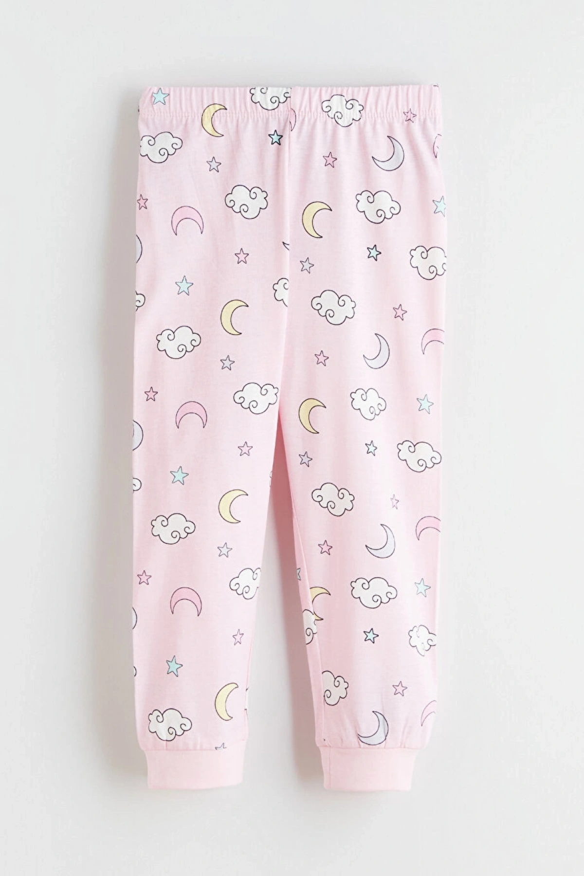 LCW Kids Pembe Bisiklet Yaka Baskılı Kız Çocuk Pijama Takım