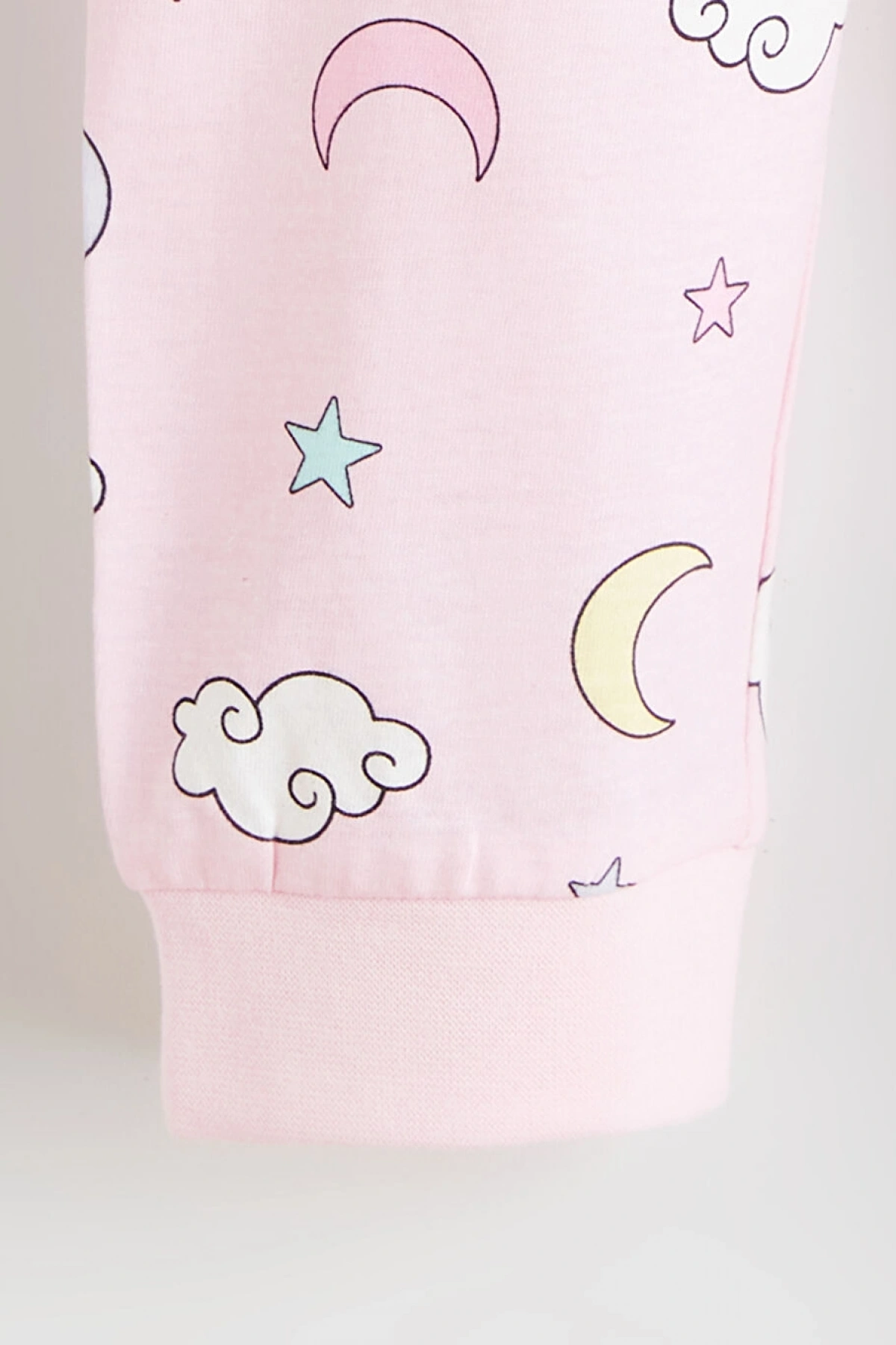 LCW Kids Pembe Bisiklet Yaka Baskılı Kız Çocuk Pijama Takım