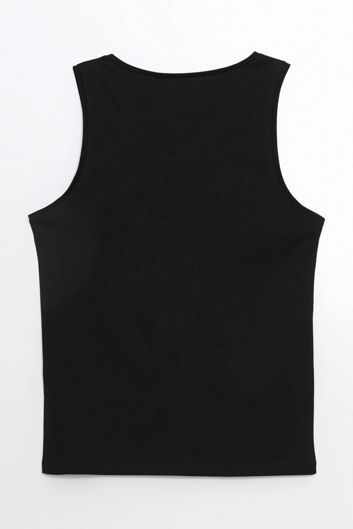 XSIDE Siyah Florida Baskılı Erkek Kolsuz Tişört