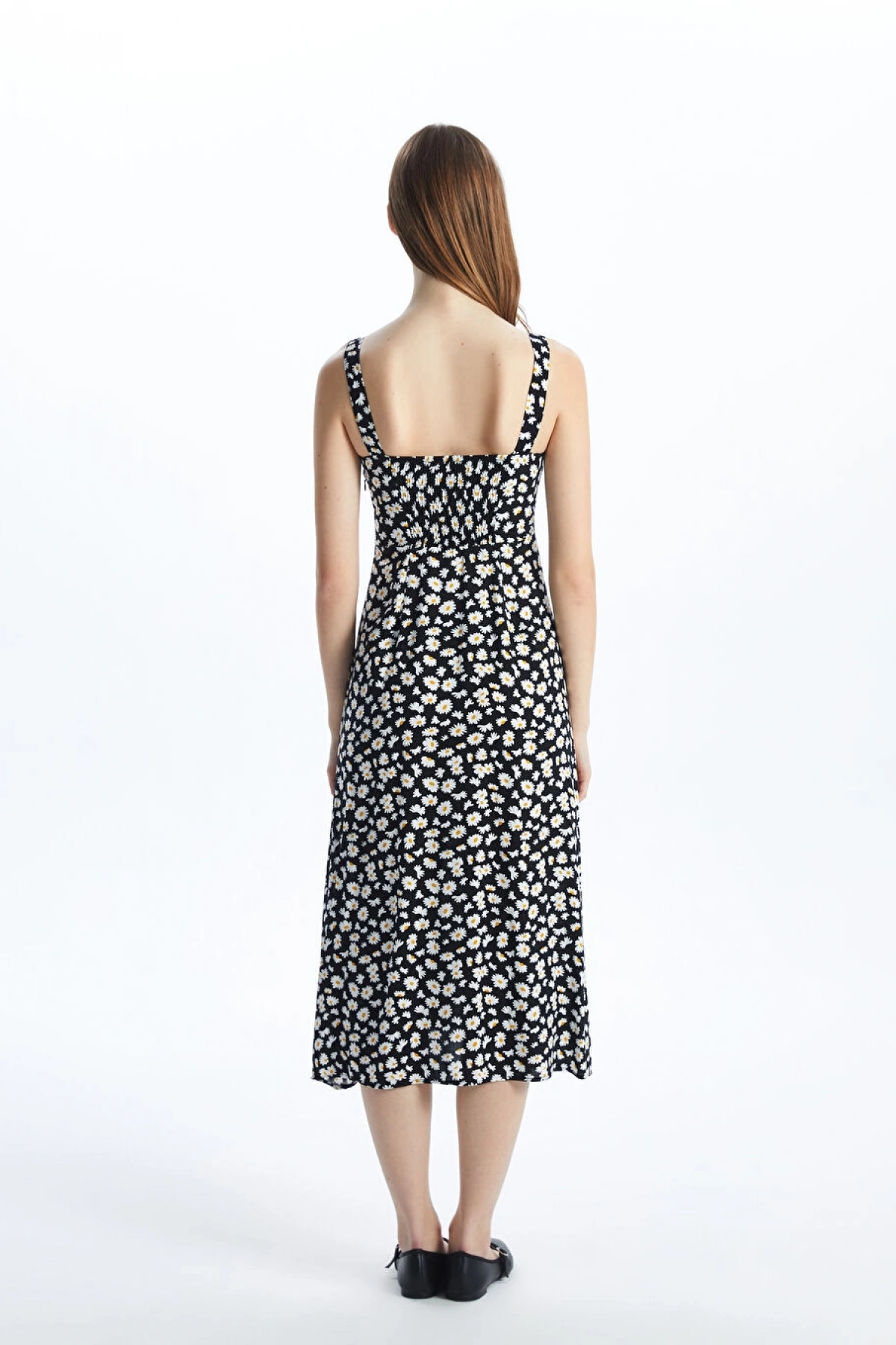 LC Waikiki XSIDE Kare Yaka Çiçekli Kadın Elbise