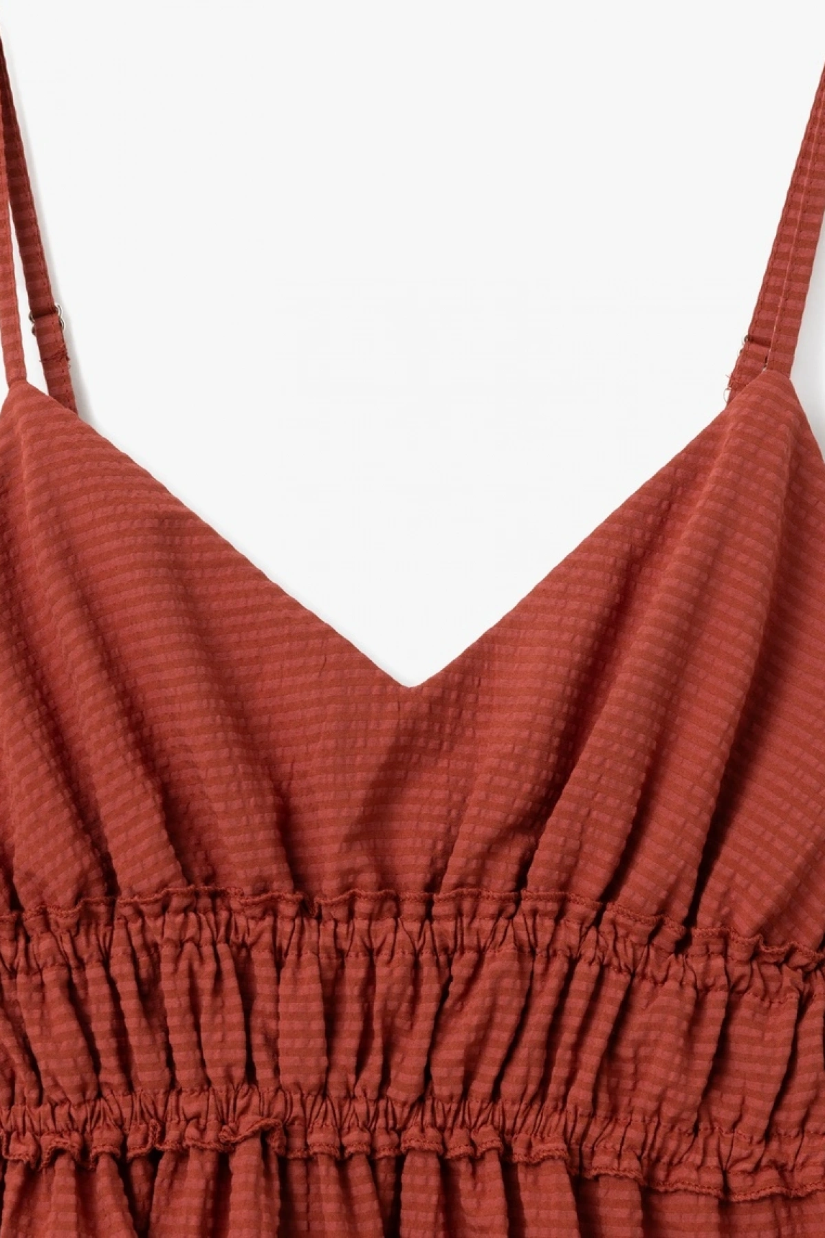 KOTON Askılı V Yaka Katlı Gipeli Volanlı Mini Elbise