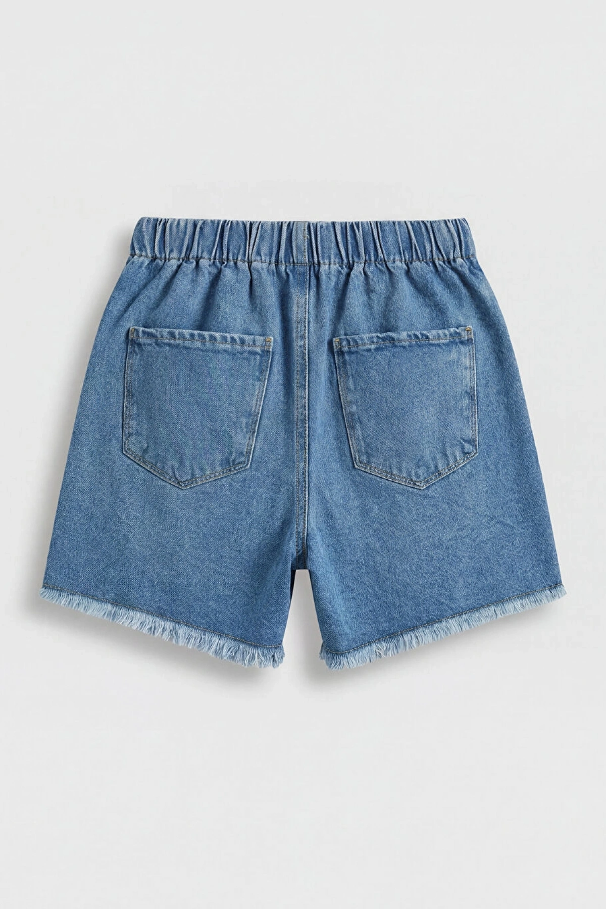 LCW Kids Indigo Yırtık Detaylı Kız Çocuk Şort Etek