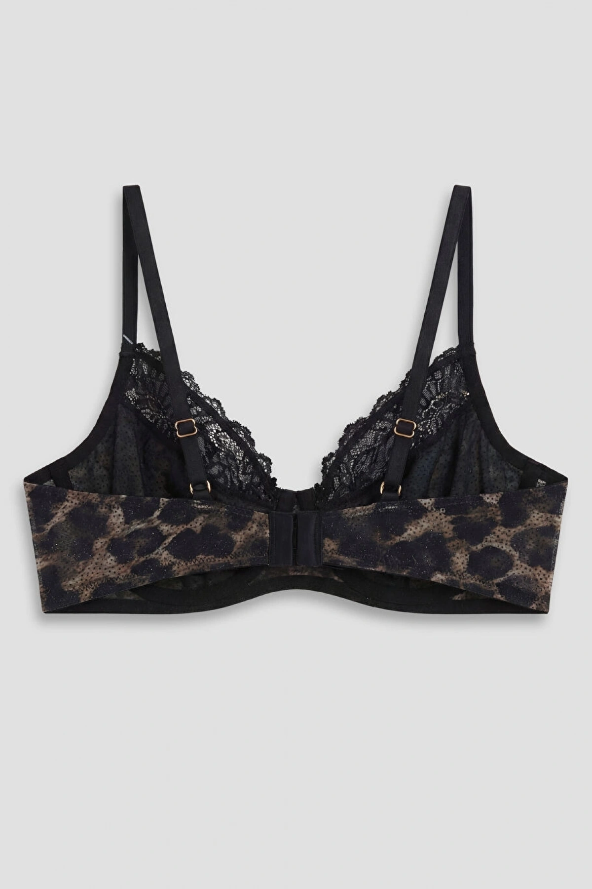 LCW DREAM Kahverengi Balenli Dolgusuz Leopar Desenli Fantezi Tişört Sütyen