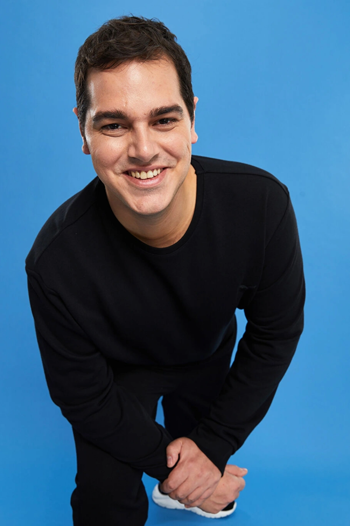 LCWAIKIKI Basic Siyah Büyük Beden Bisiklet Yaka Uzun Kollu Basic Erkek Sweatshirt