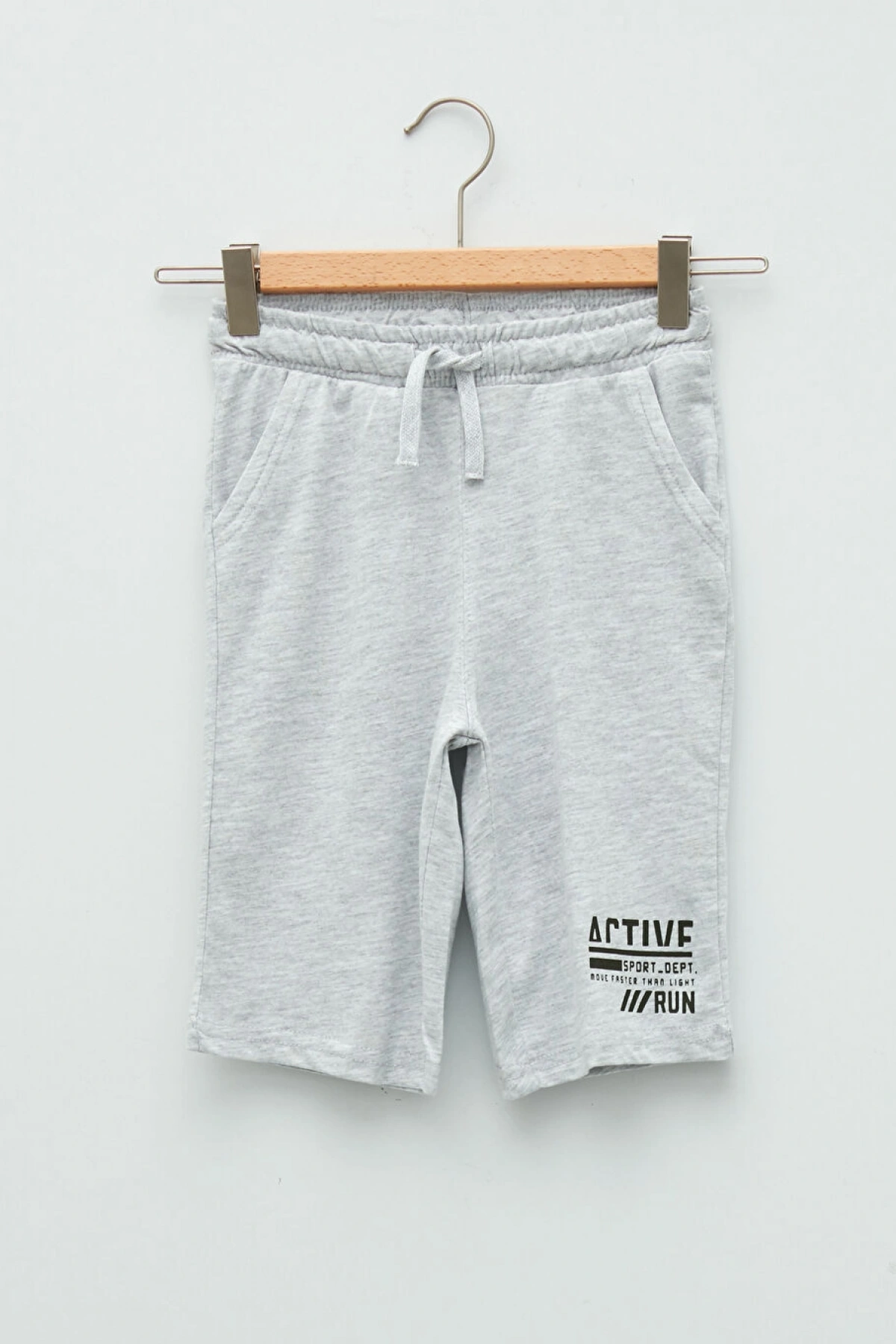 LCW Kids Gri Beli Lastikli Baskılı Erkek Çocuk Roller