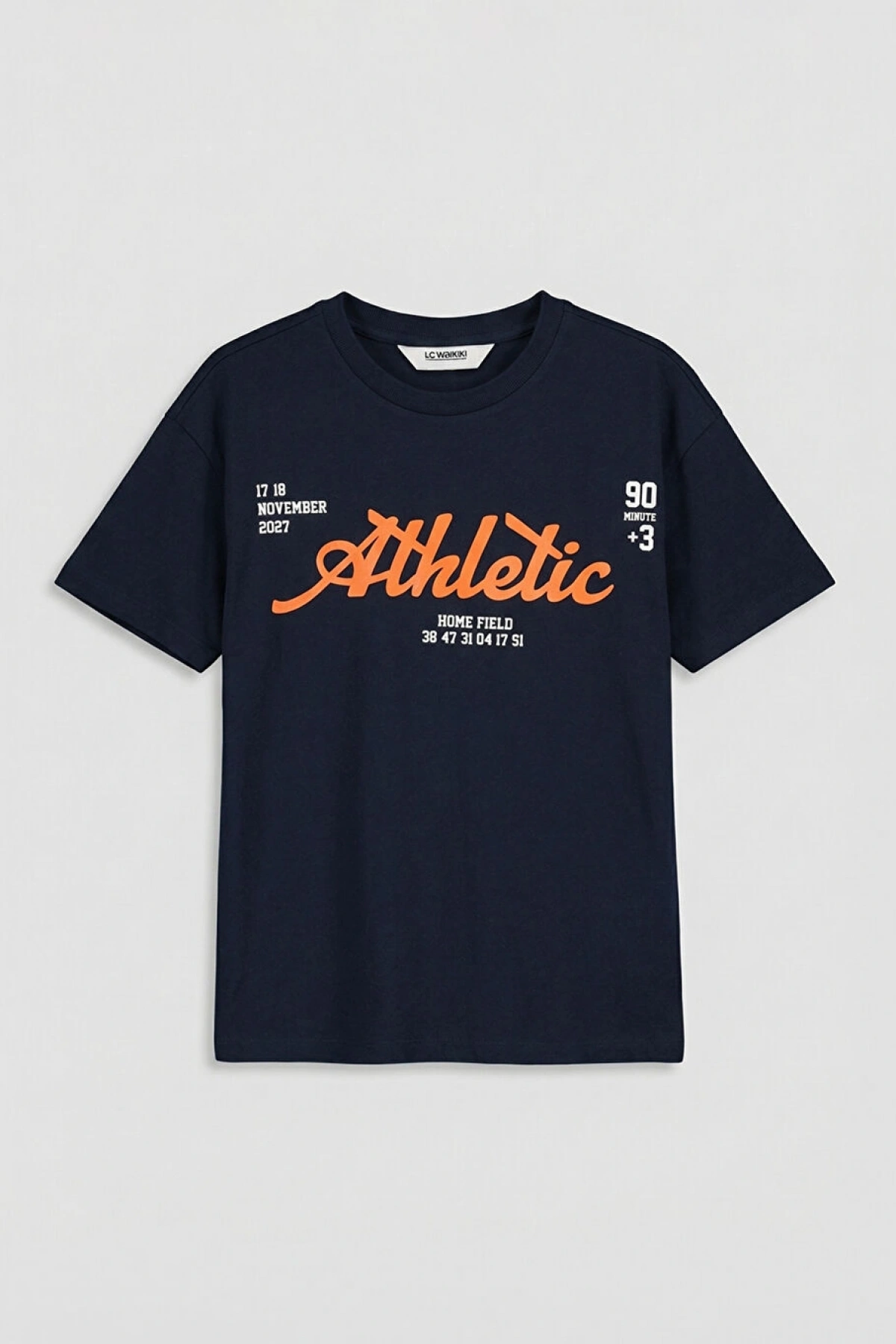 LCW Kids Lacivert Baskılı Erkek Çocuk Tişört