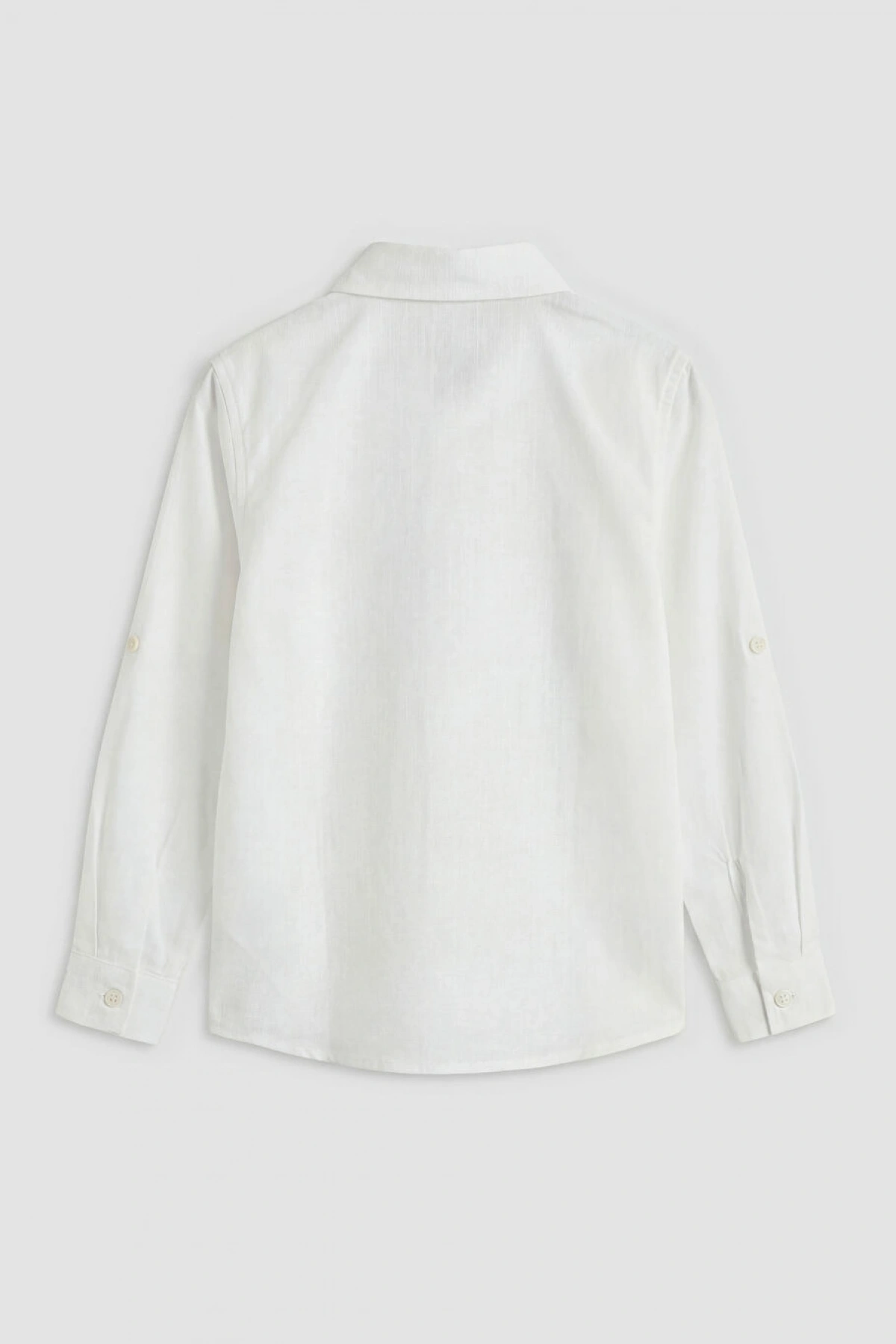 LCW Kids Beyaz Uzun Kollu Poplin Erkek Çocuk Gömlek