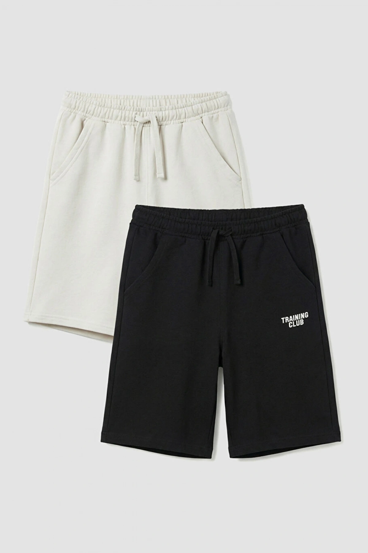 LCW Kids Siyah Beli Lastikli Erkek Çocuk Şort 2li