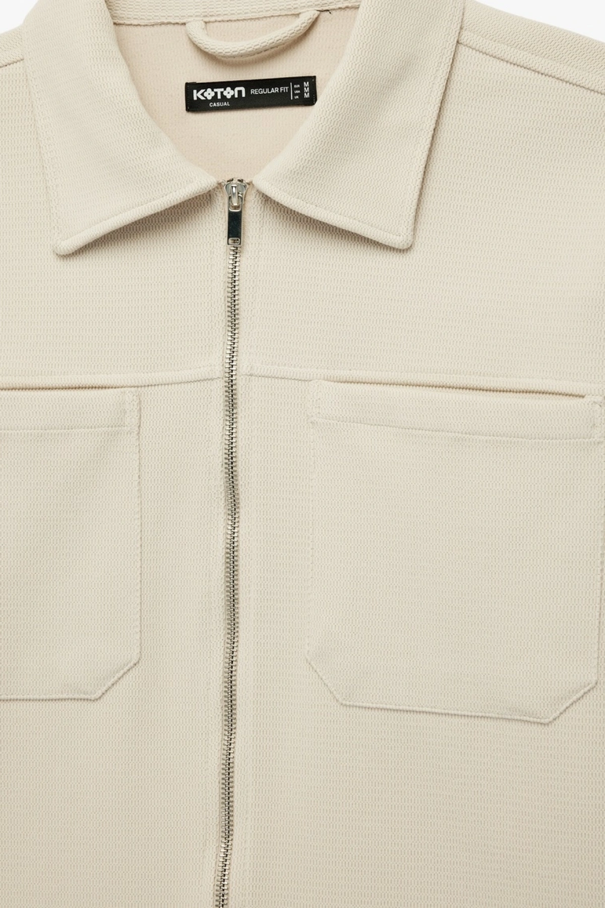 Koton Uzun Kollu Cepli Klasik Yaka Fermuarlı Gömlek Ceket