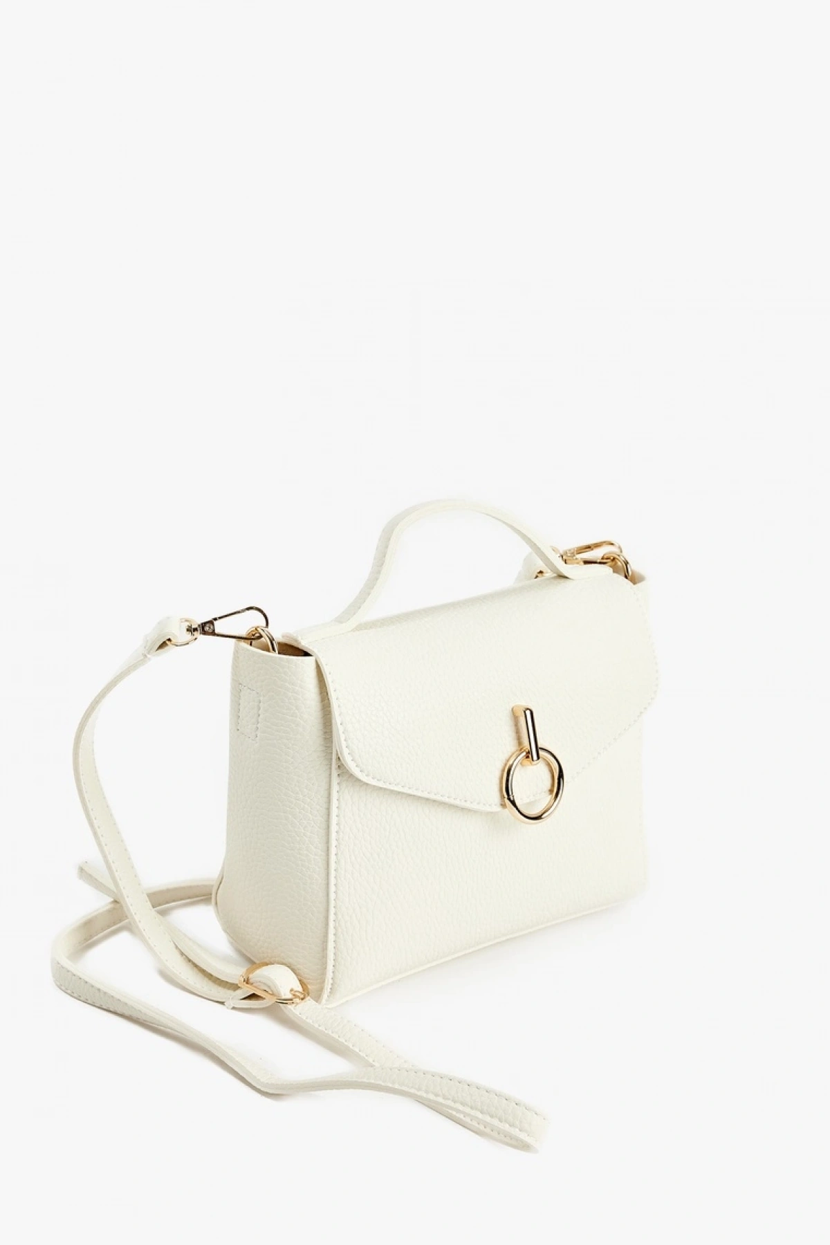 Koton Metal Aksesuarlı Saplı Askılı Suni Deri Çapraz Çanta