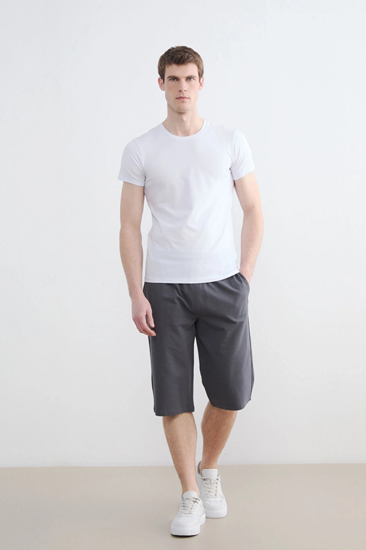 LCWAIKIKI Classic Gri Standart Kalıp Erkek Şort