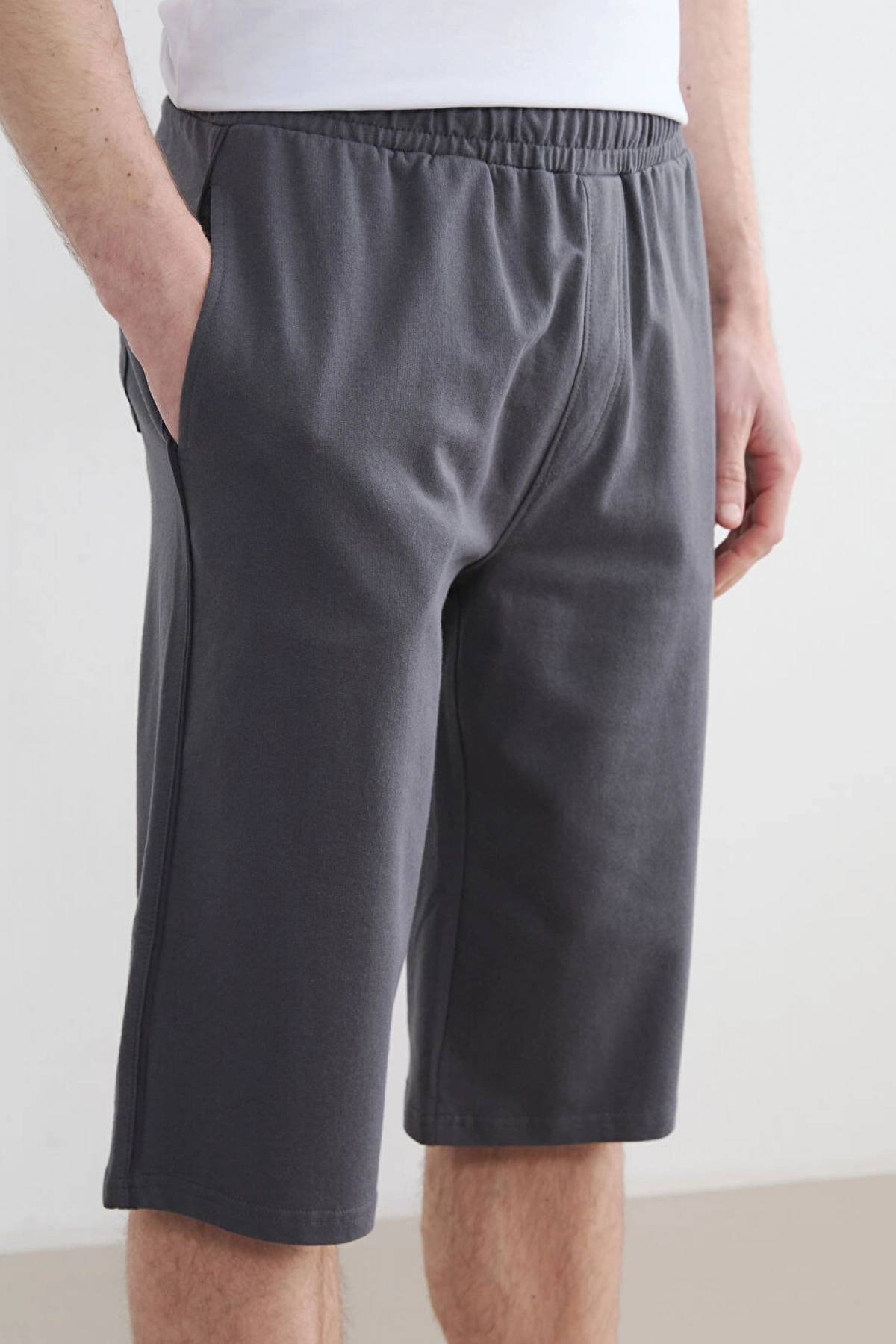 LCWAIKIKI Classic Gri Standart Kalıp Erkek Şort