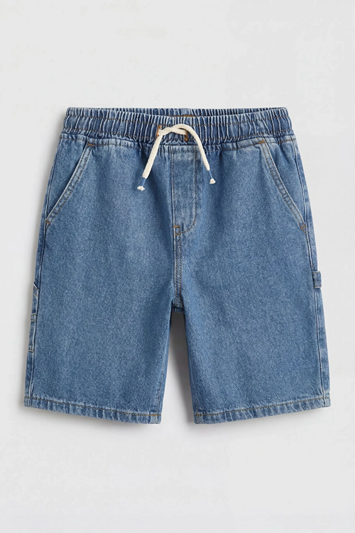 LCW Kids Indigo Beli Lastikli Erkek Çocuk Jean Şort