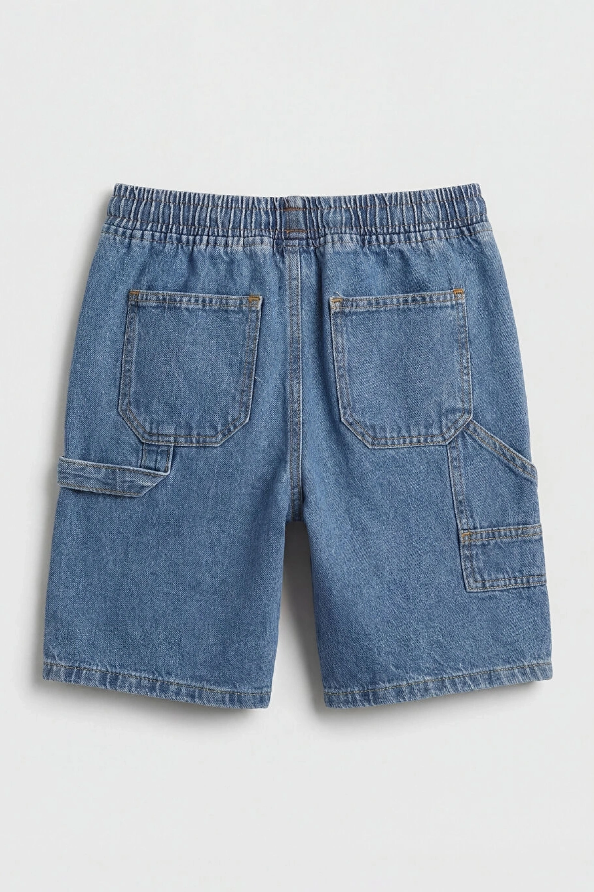 LCW Kids Indigo Beli Lastikli Erkek Çocuk Jean Şort