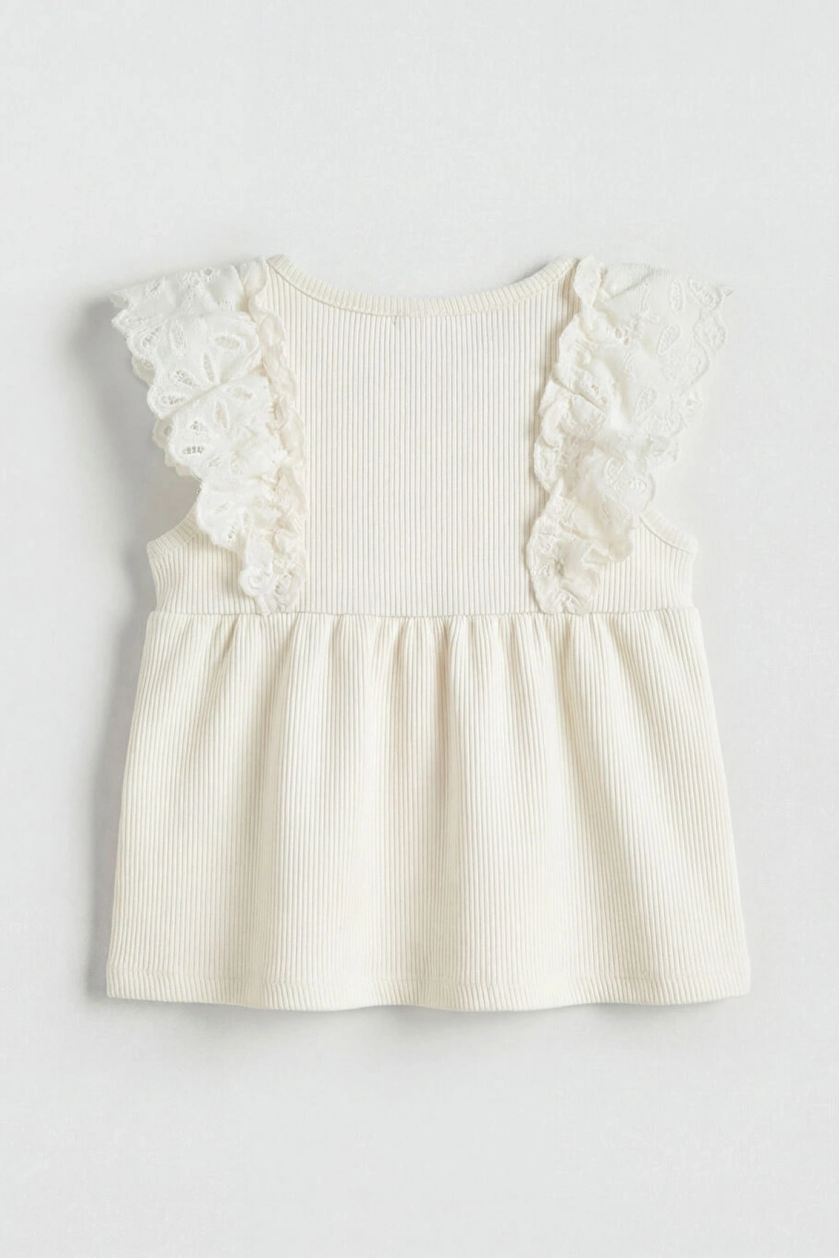 LCW baby Bej Fırfır Detaylı Çiçekli Kız Bebek Atlet Ve Tayt