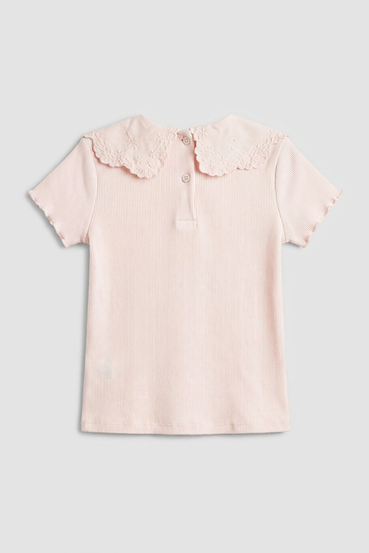 LCW Kids Pembe Bebe Yaka Nakışlı Kız Çocuk Bluz