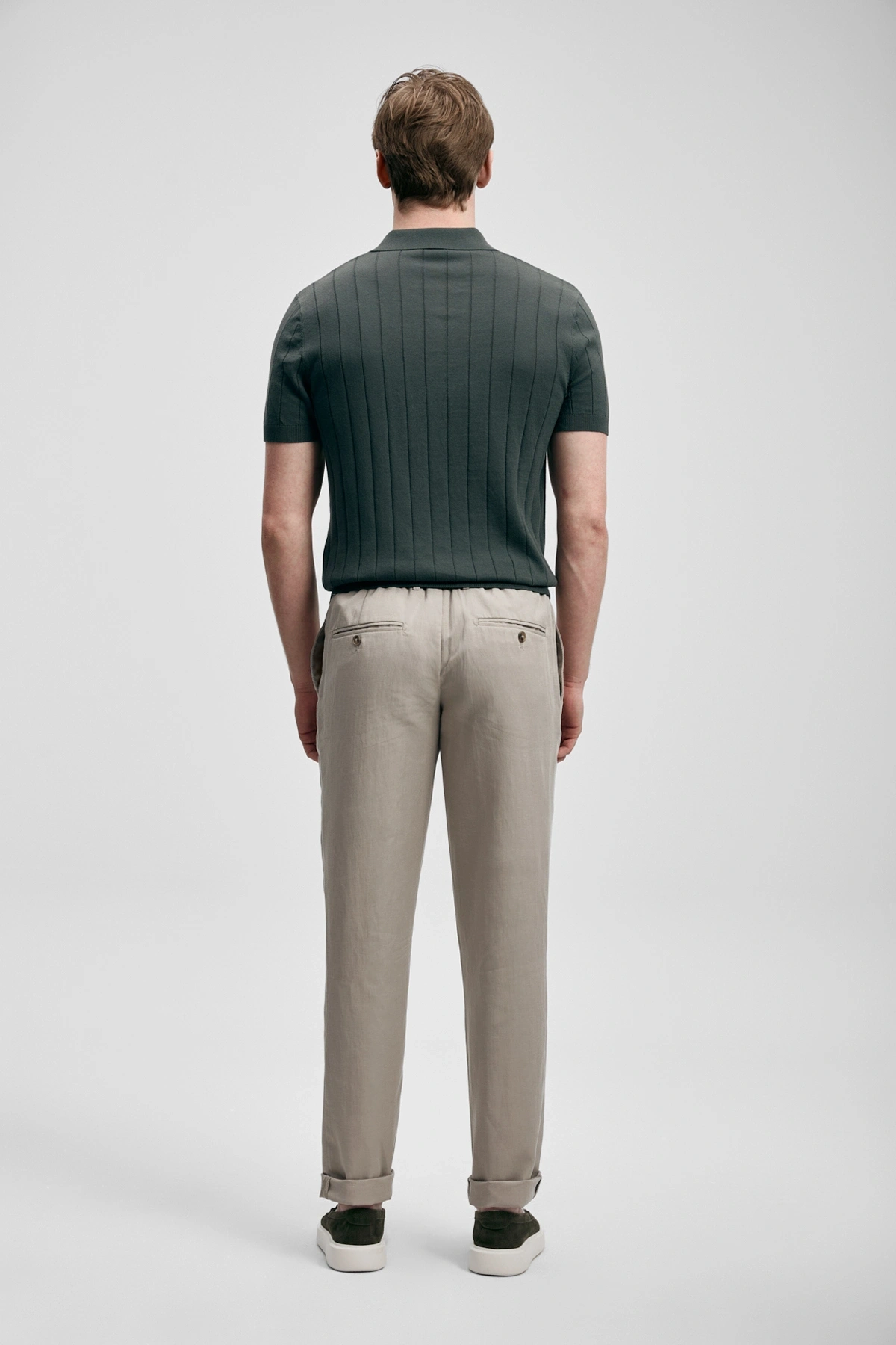 Lufian Bold Erkek Pamuklu Kazak Nefti Yeşil