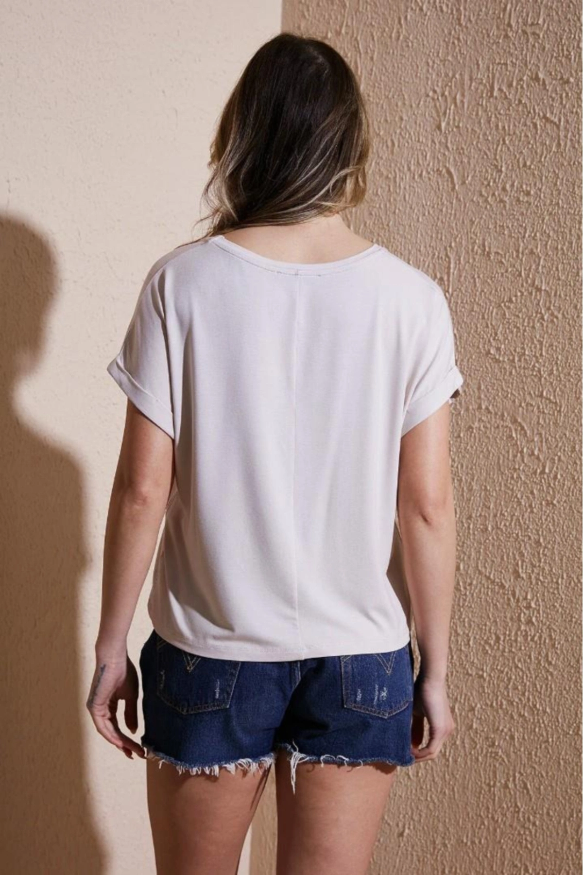 Fashion Friends Bisiklet Yaka Bluz Taş