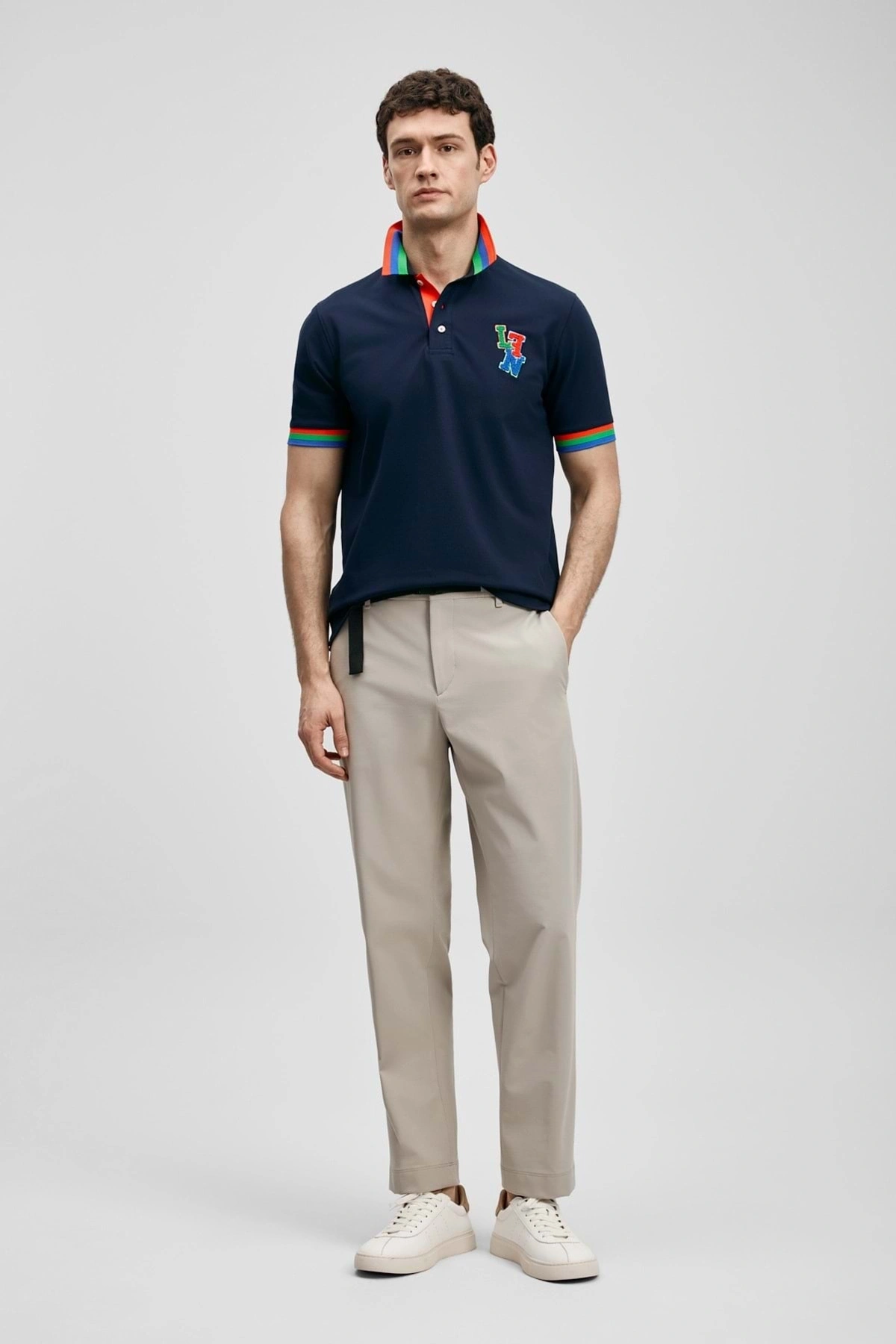 Lufian Fun Smart Erkek Polo Tişört Erkek Tişort LACİVERT