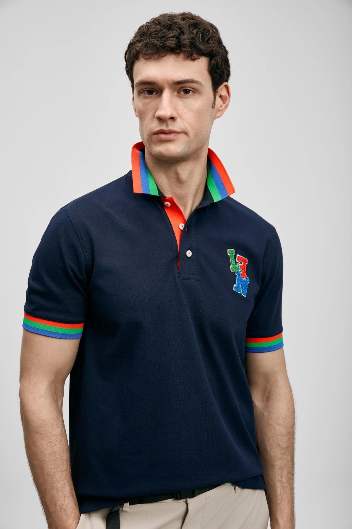 Lufian Fun Smart Erkek Polo Tişört Erkek Tişort LACİVERT