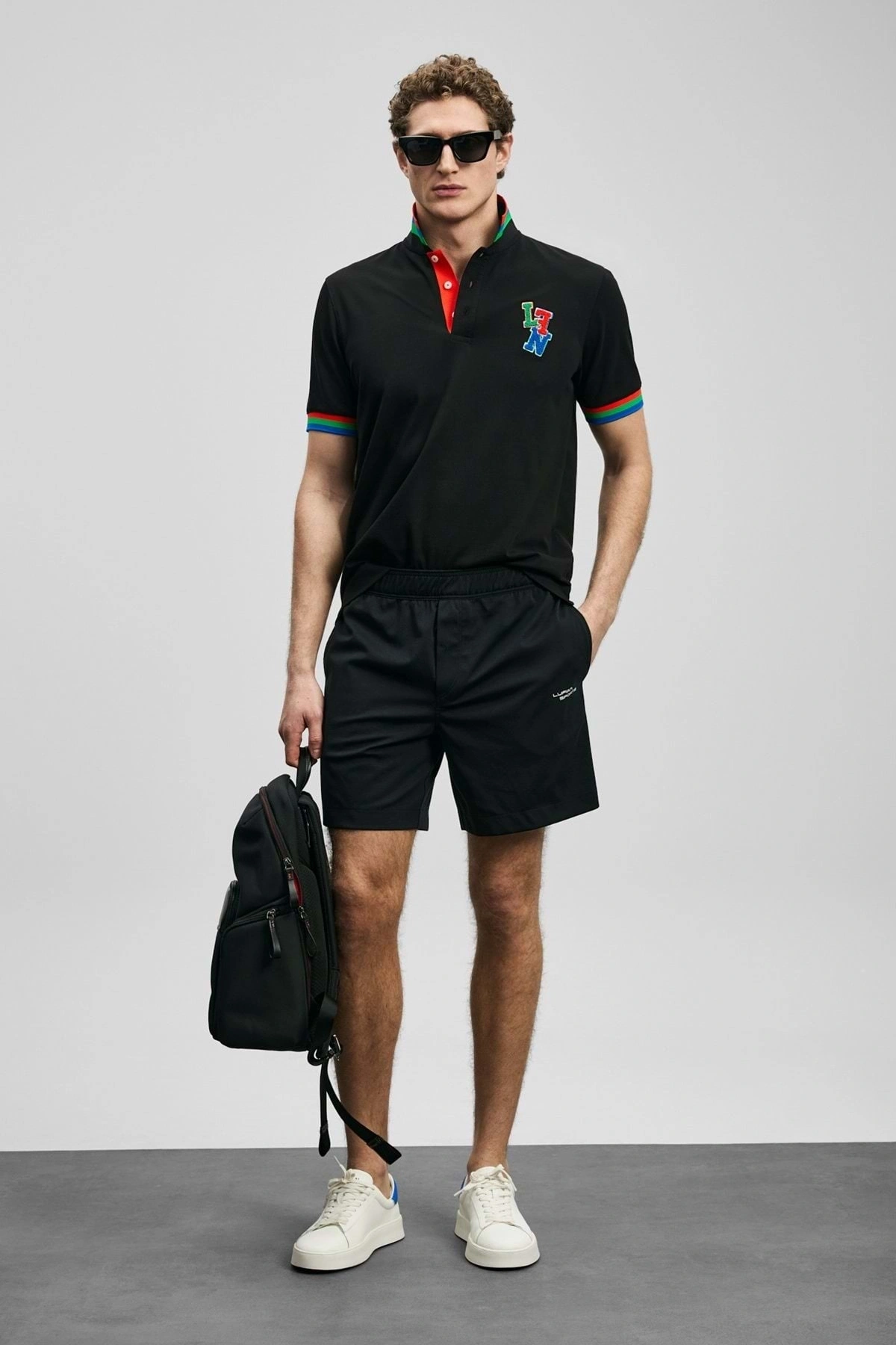 Lufian Fun Smart Erkek Polo Tişört Erkek Tişort SİYAH