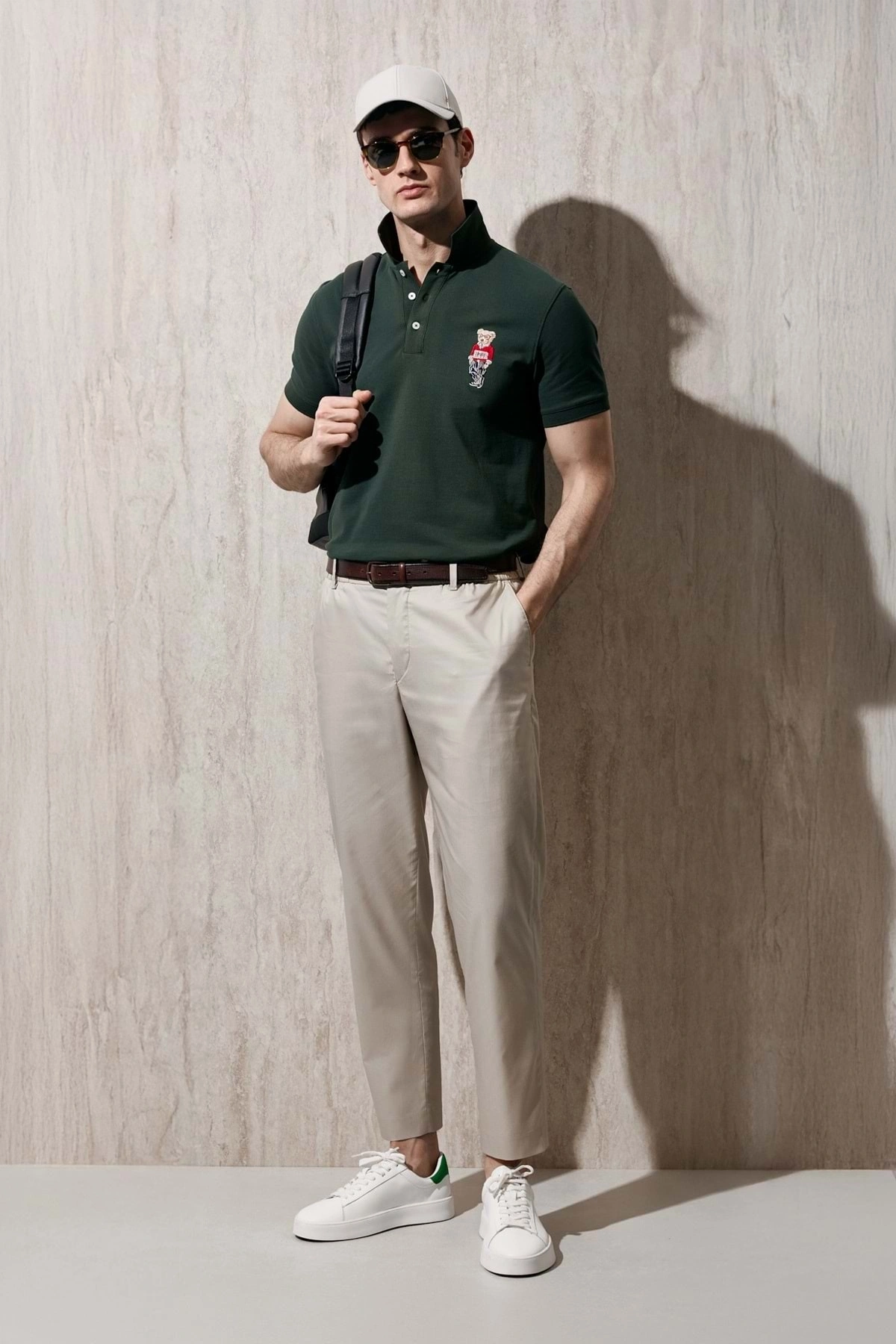 Lufian Brady Smart Erkek Polo Yaka Tişört Erkek Tişort HAKİ